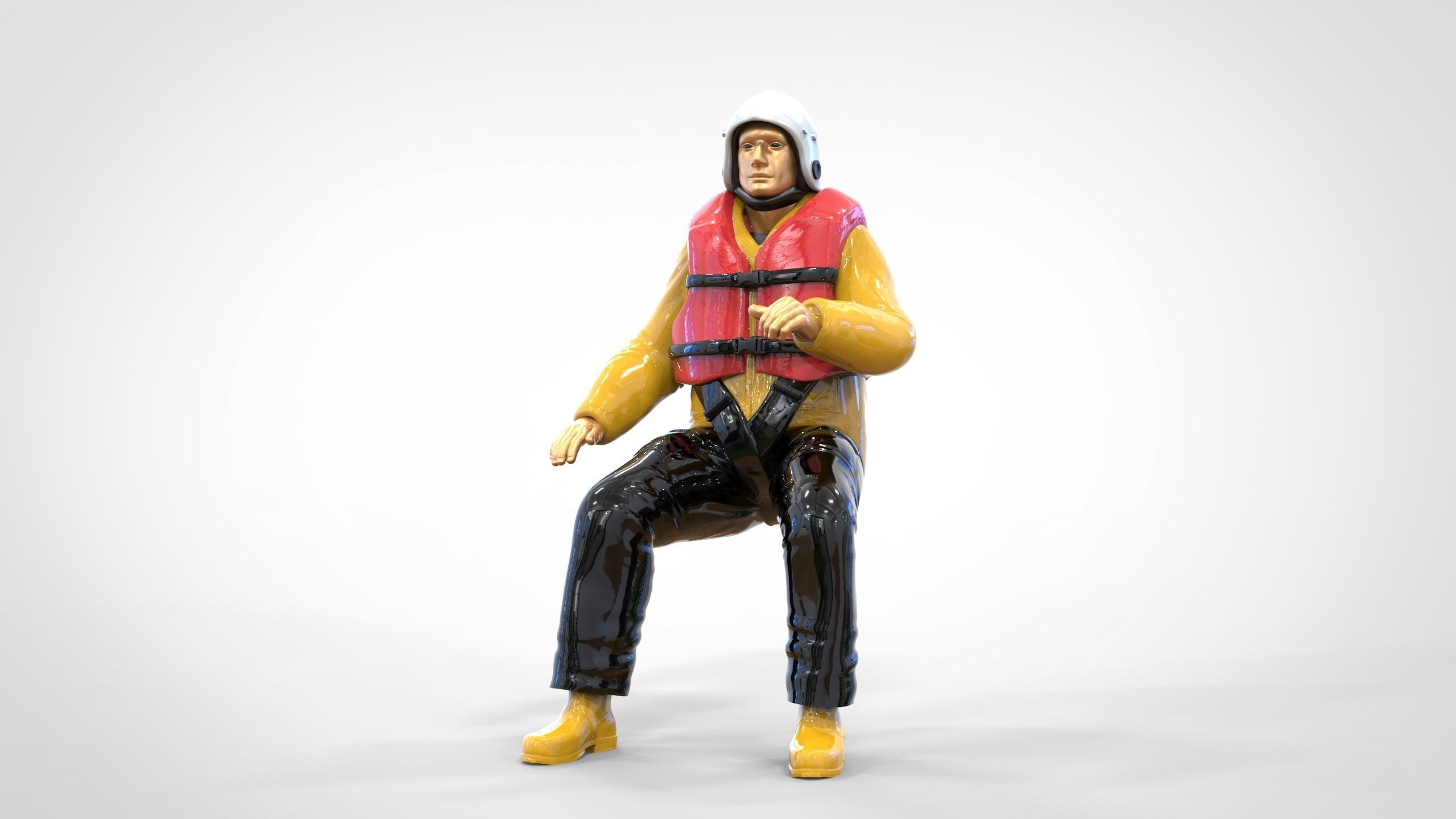 N5 Captain Royal National Lifeboat Institution RNLI Rescue crew 3D print model_17