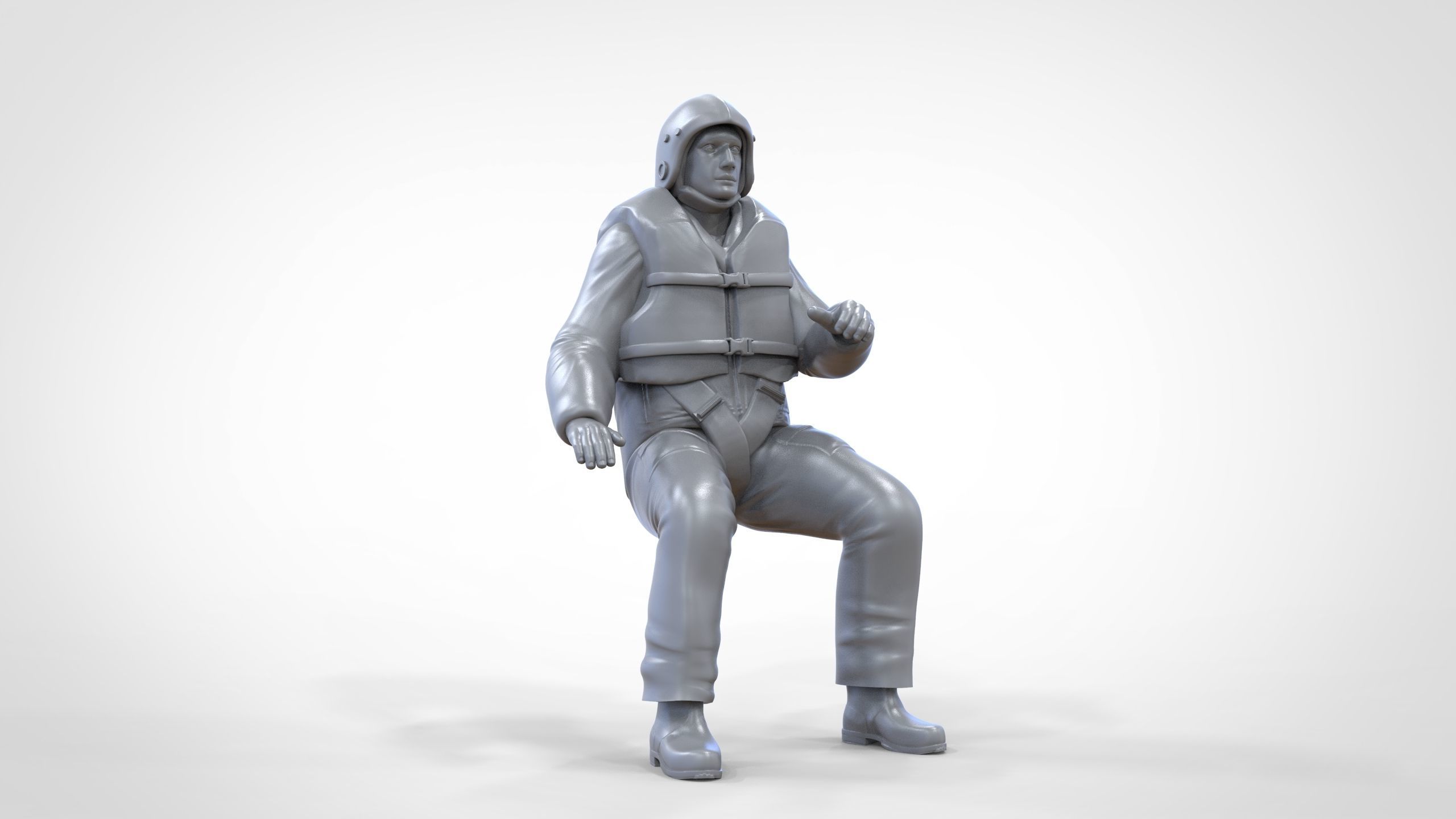 N5 Captain Royal National Lifeboat Institution RNLI Rescue crew 3D print model_31