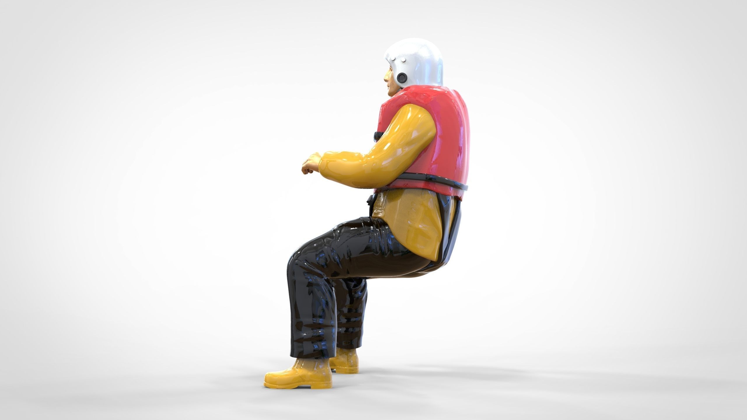 N5 Captain Royal National Lifeboat Institution RNLI Rescue crew 3D print model_12