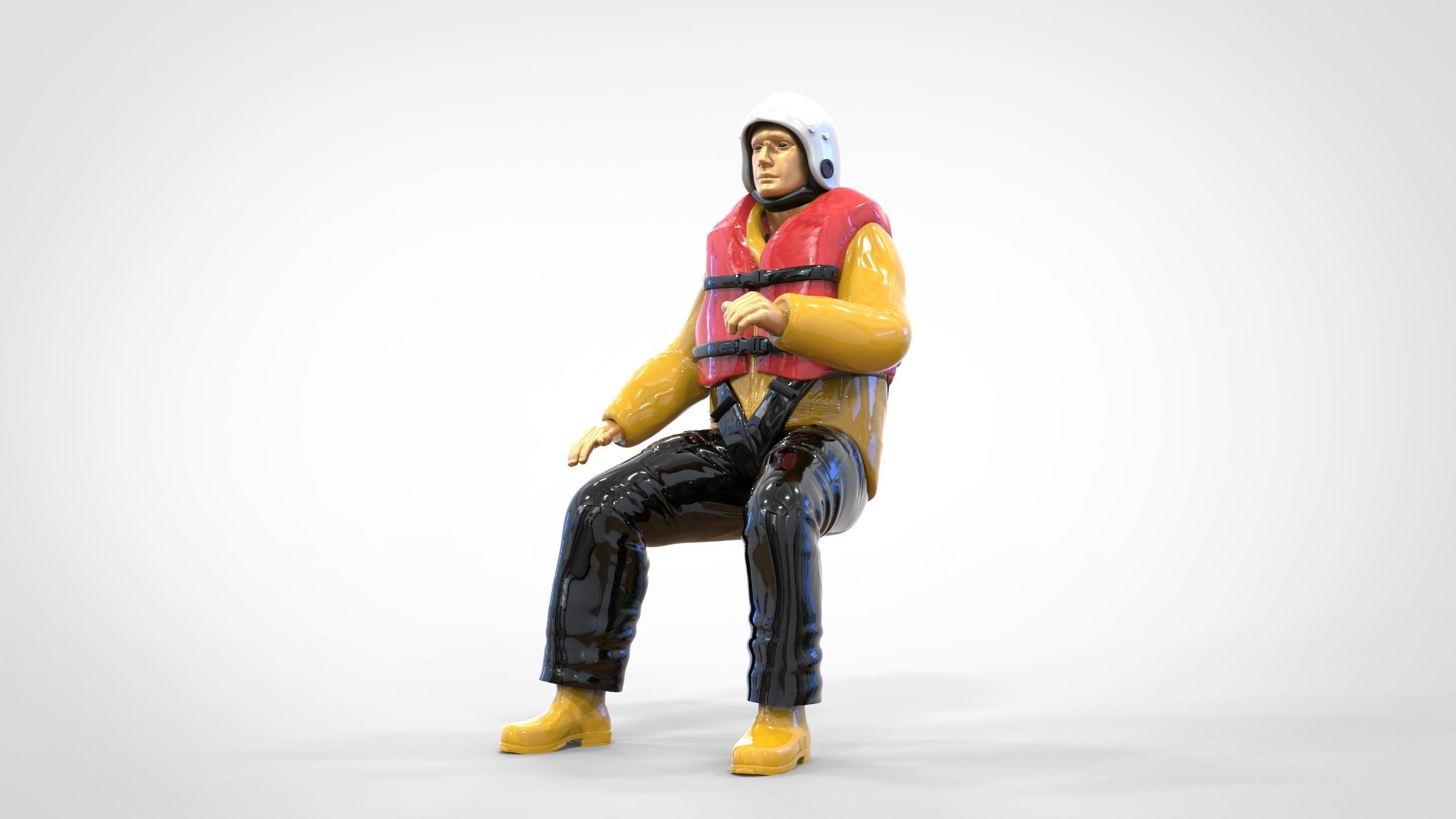 N5 Captain Royal National Lifeboat Institution RNLI Rescue crew 3D print model_16