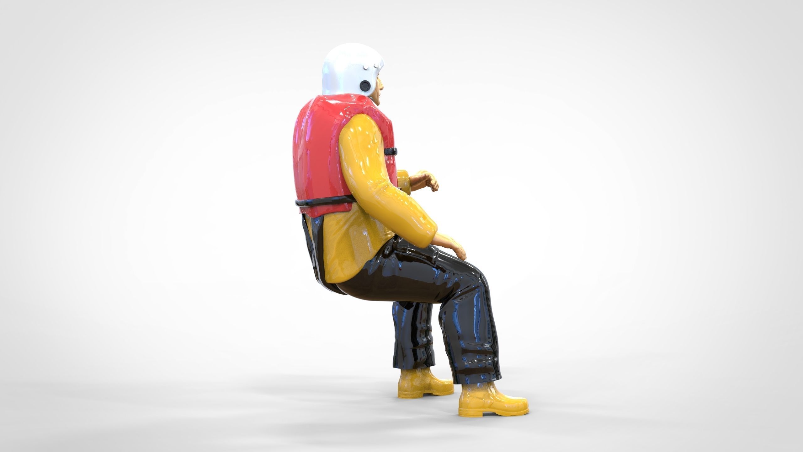 N5 Captain Royal National Lifeboat Institution RNLI Rescue crew 3D print model_5