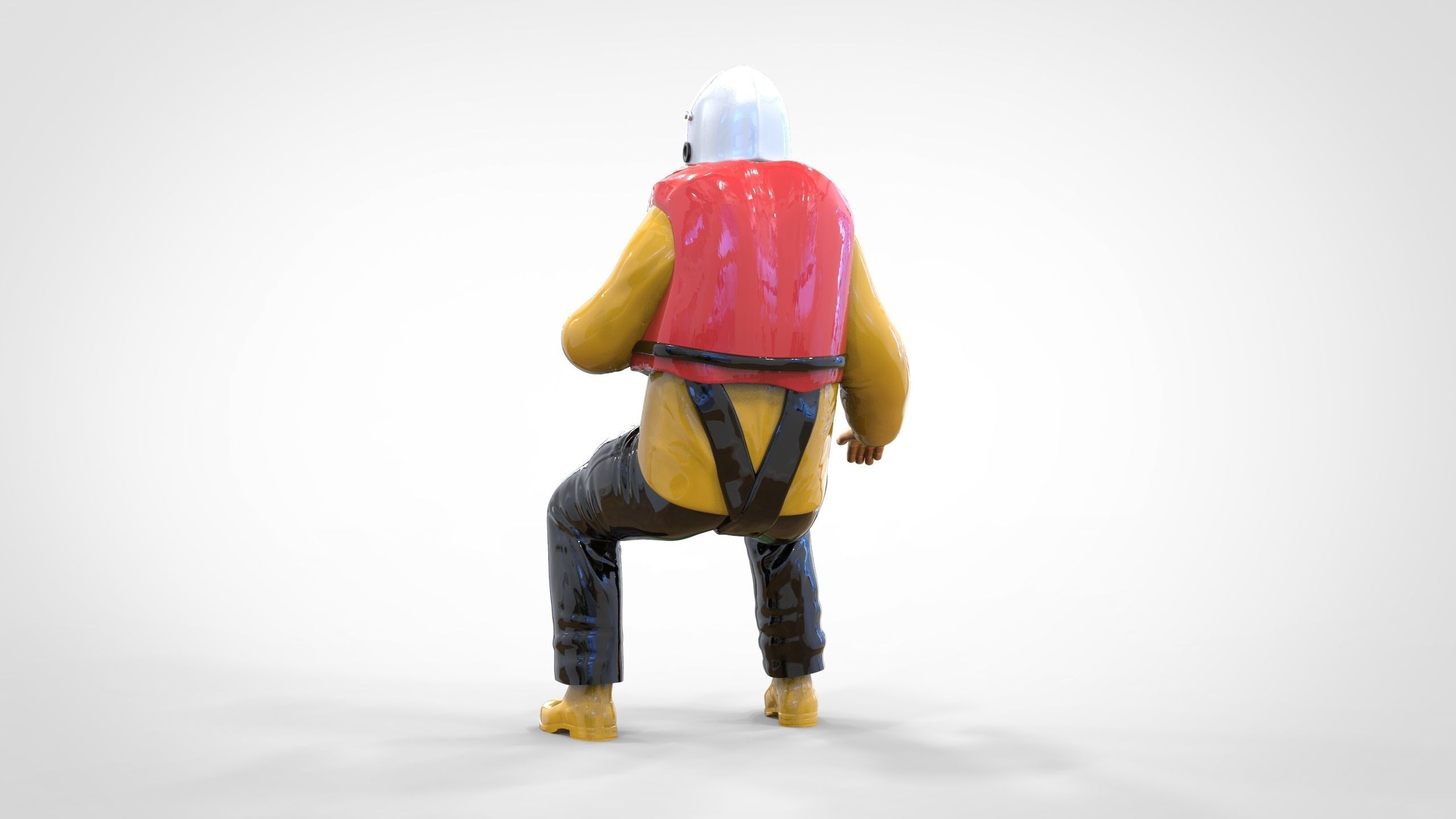 N5 Captain Royal National Lifeboat Institution RNLI Rescue crew 3D print model_9