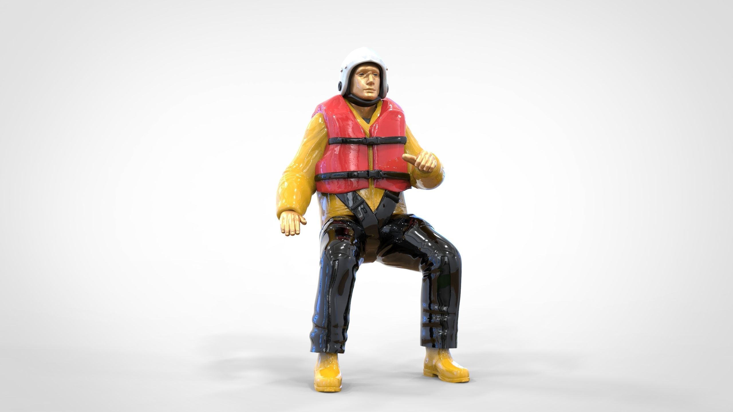 N5 Captain Royal National Lifeboat Institution RNLI Rescue crew 3D print model_19