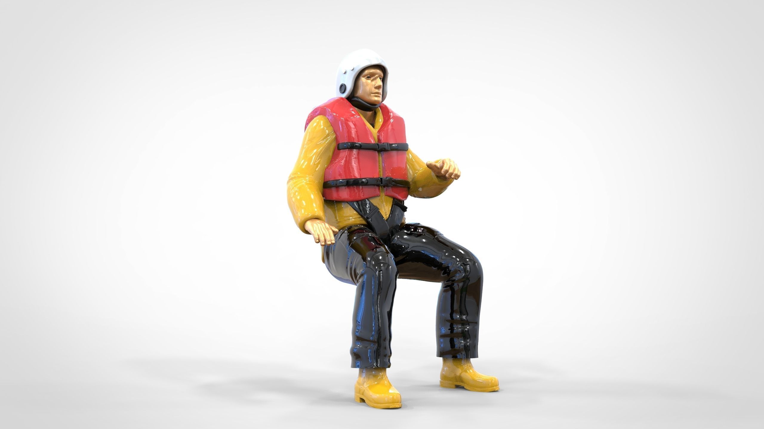 N5 Captain Royal National Lifeboat Institution RNLI Rescue crew 3D print model_21