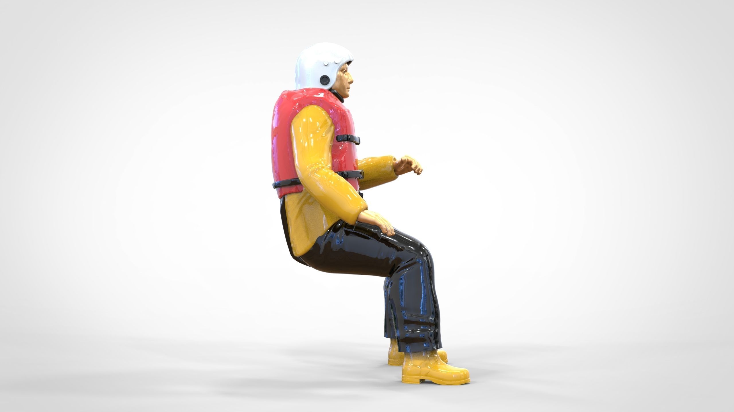 N5 Captain Royal National Lifeboat Institution RNLI Rescue crew 3D print model_4