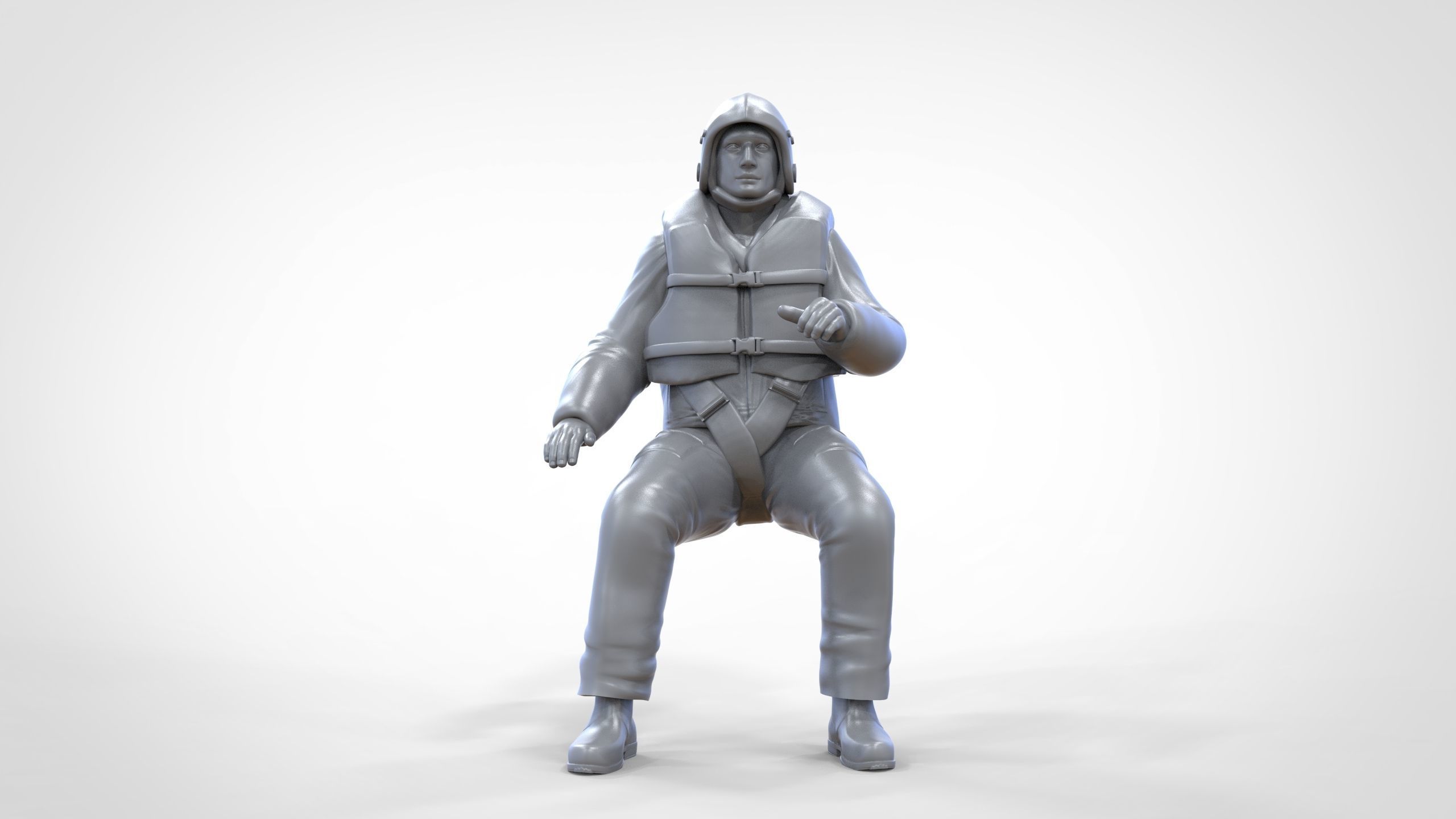 N5 Captain Royal National Lifeboat Institution RNLI Rescue crew 3D print model_30
