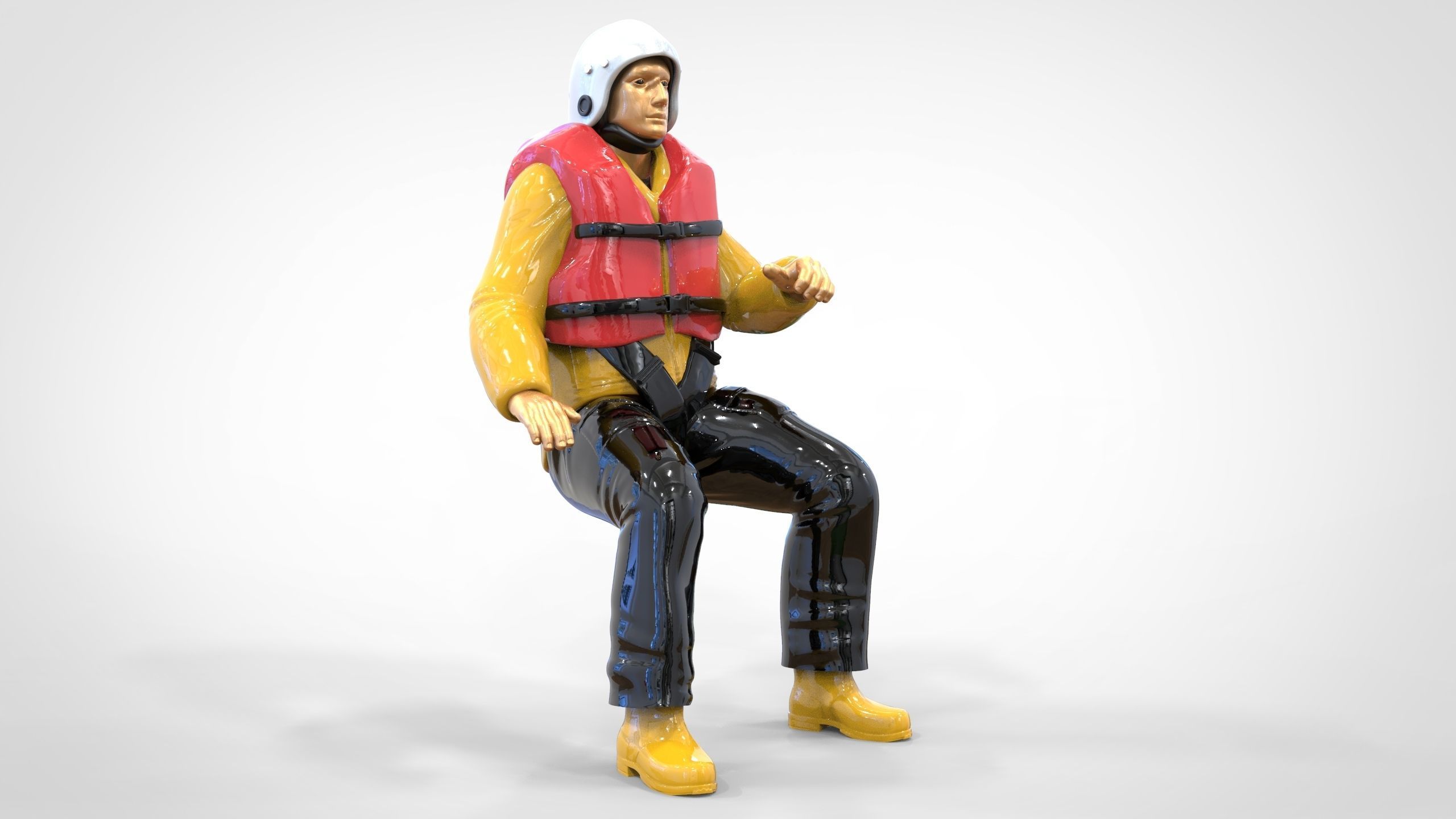 N5 Captain Royal National Lifeboat Institution RNLI Rescue crew 3D print model_2