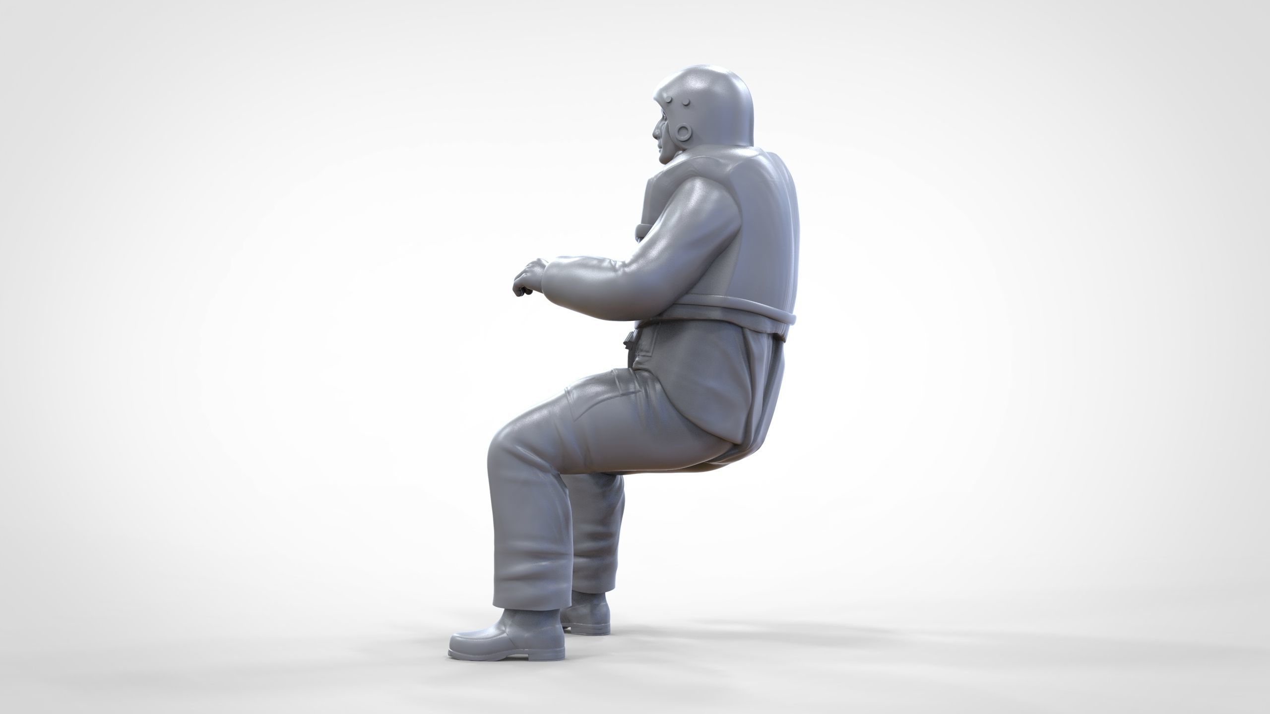 N5 Captain Royal National Lifeboat Institution RNLI Rescue crew 3D print model_27