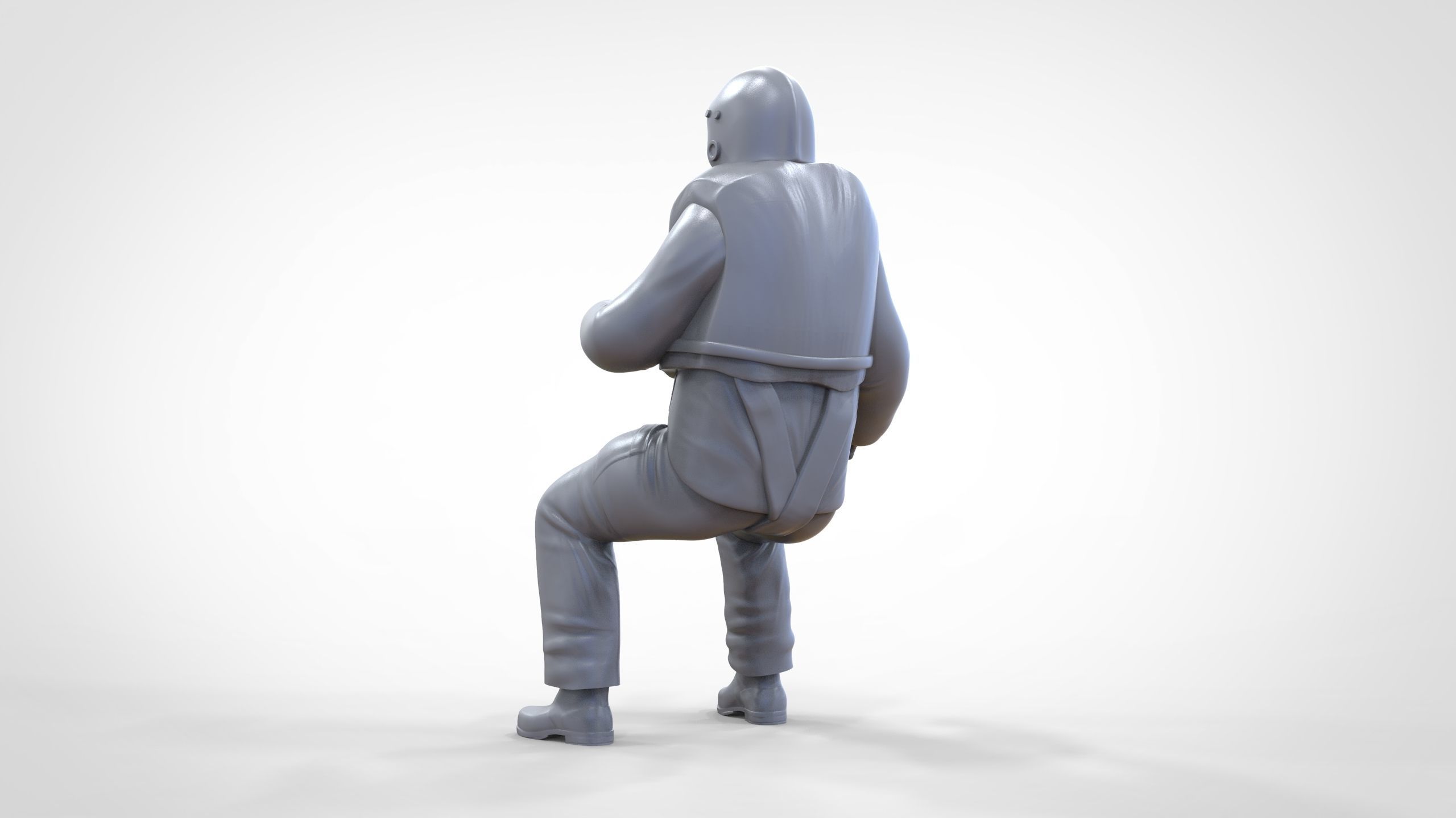 N5 Captain Royal National Lifeboat Institution RNLI Rescue crew 3D print model_26