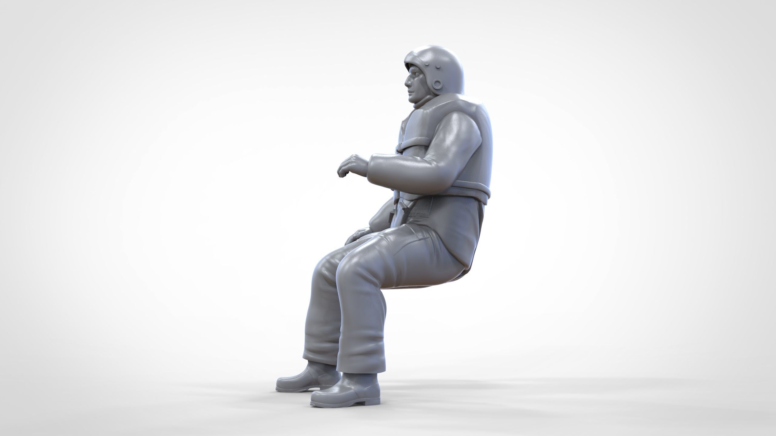 N5 Captain Royal National Lifeboat Institution RNLI Rescue crew 3D print model_28