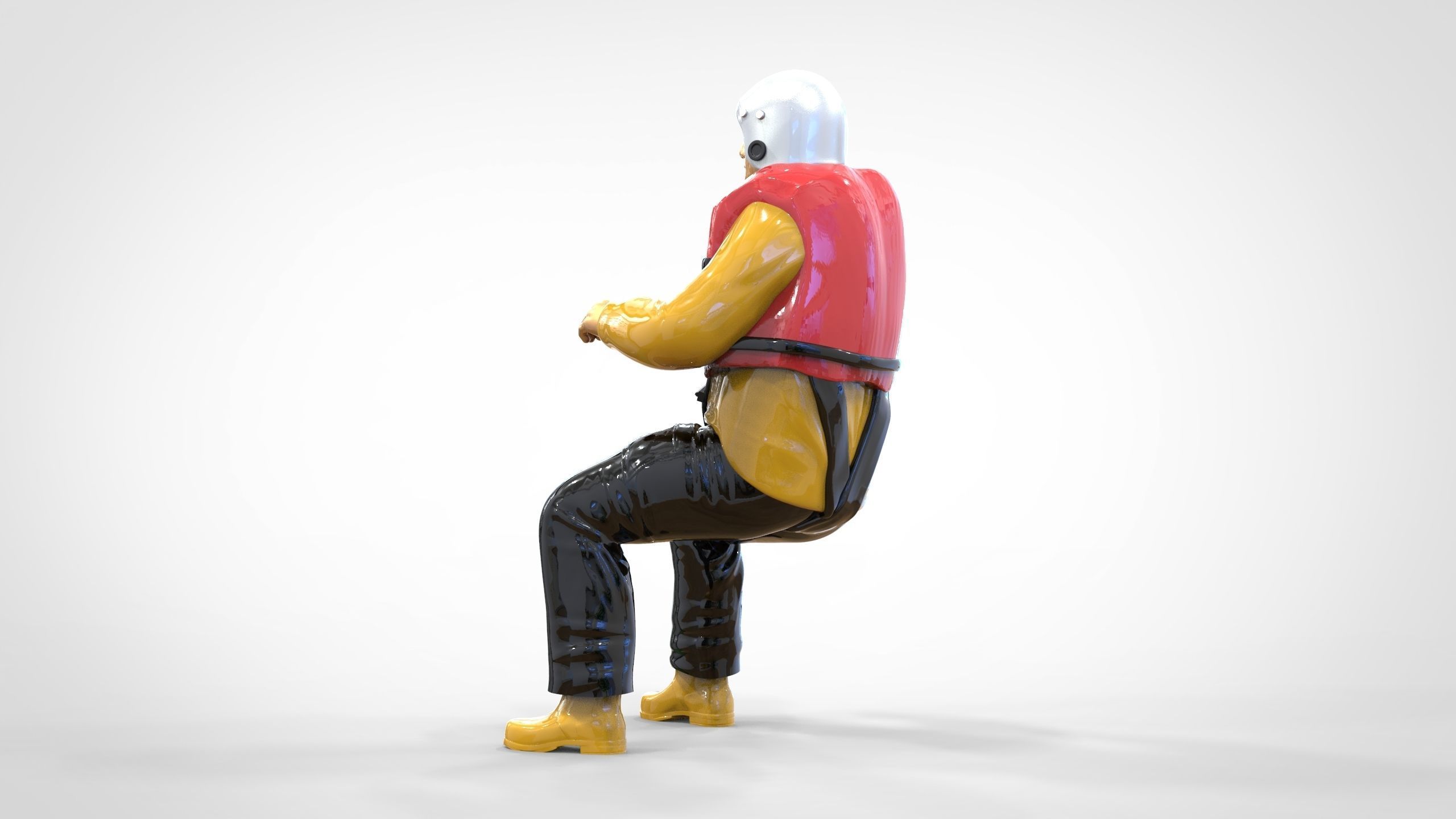 N5 Captain Royal National Lifeboat Institution RNLI Rescue crew 3D print model_11