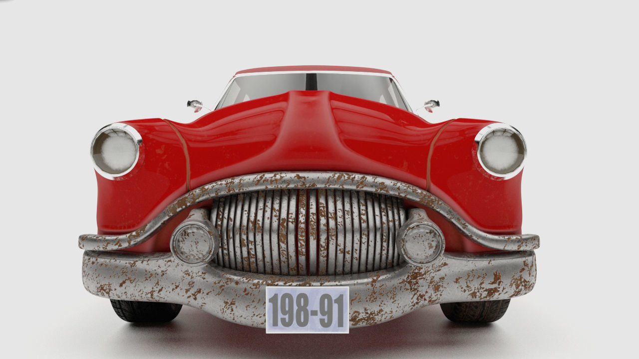 Car Buick rigged Model subdivision ready redshift 3D model_4