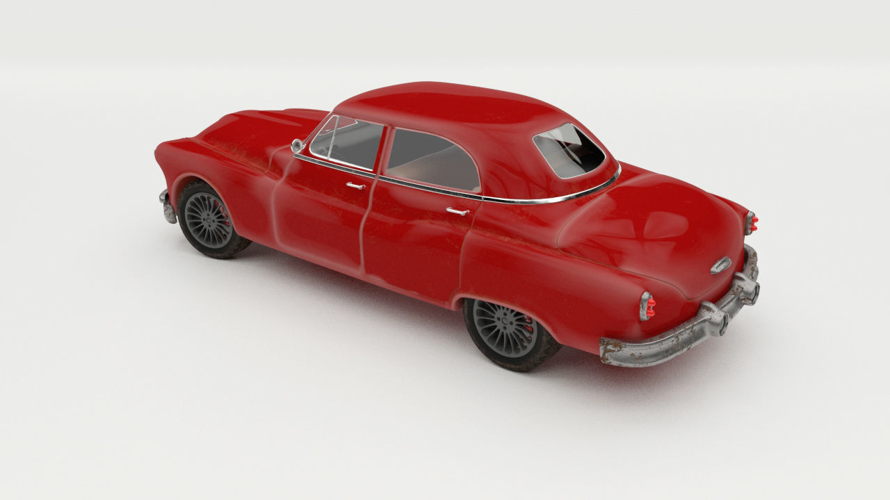 Car Buick rigged Model subdivision ready redshift 3D model_2