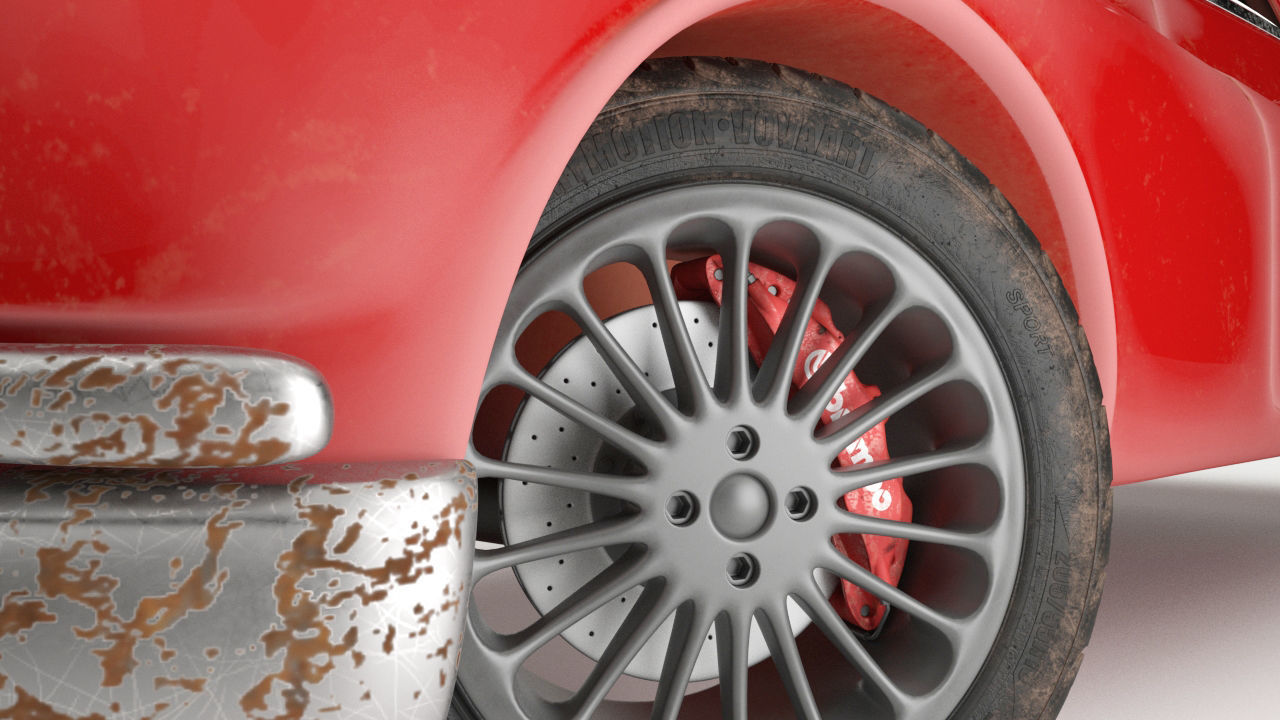 Car Buick rigged Model subdivision ready redshift 3D model_5