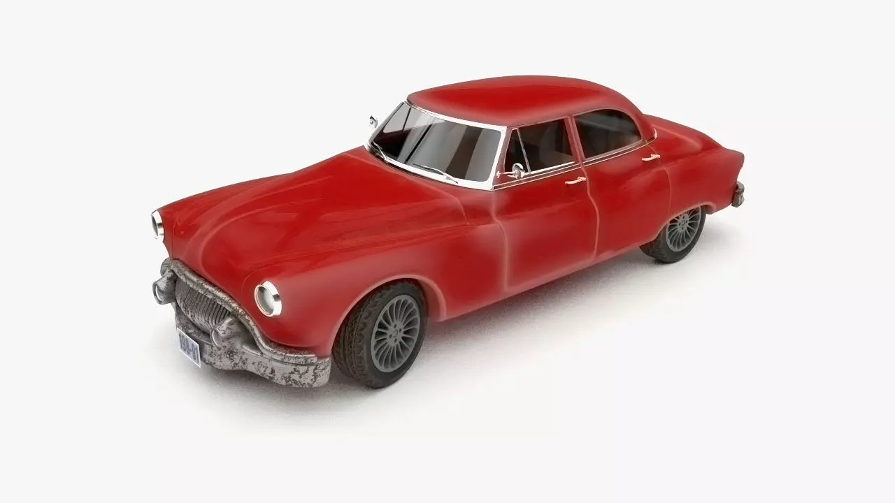 Car Buick rigged Model subdivision ready redshift 3D model_0