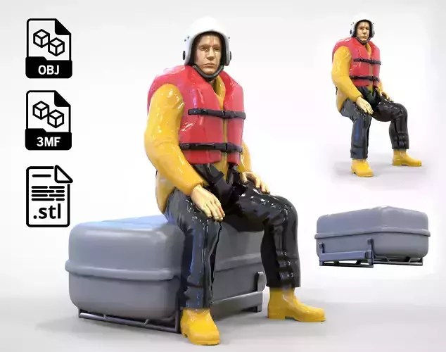 N6 sitting Royal National Lifeboat Institution RNLI Rescue crew