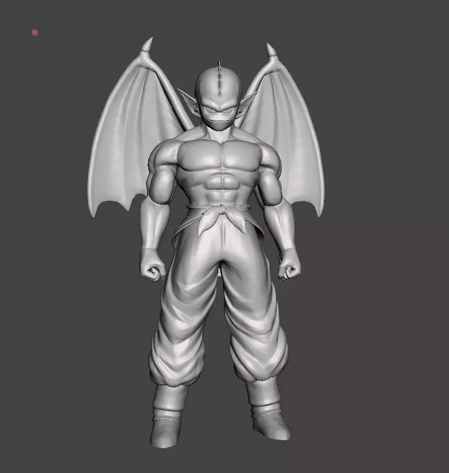 Tambourine 3D Model dragon ball character with wings 3D print model_0