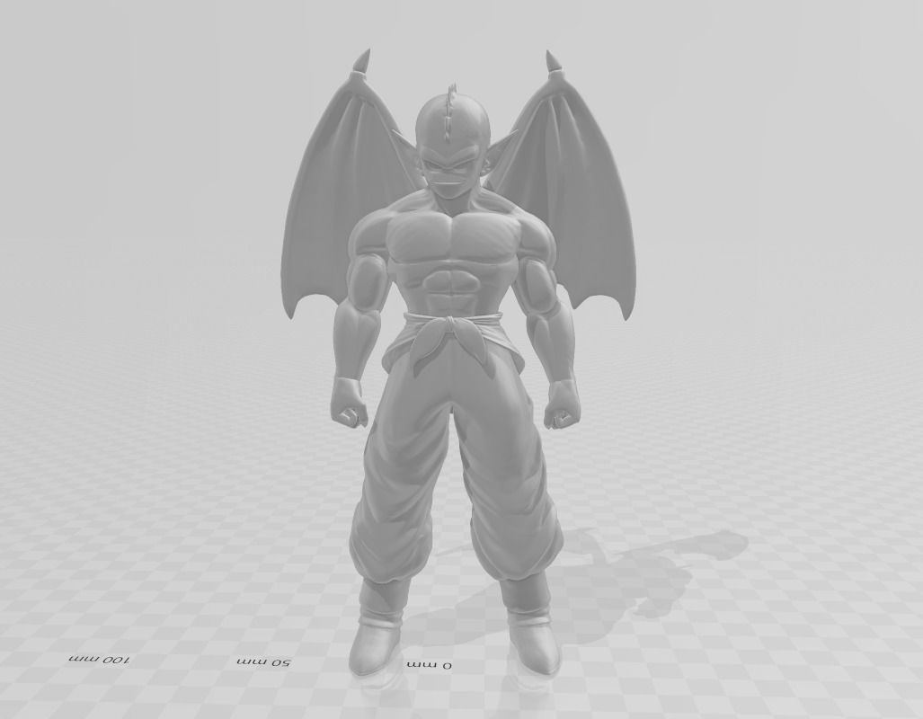 Tambourine 3D Model dragon ball character with wings 3D print model_1