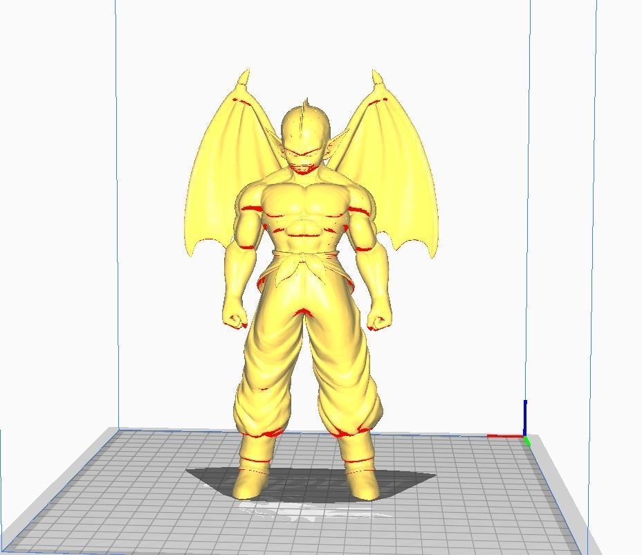Tambourine 3D Model dragon ball character with wings 3D print model_2