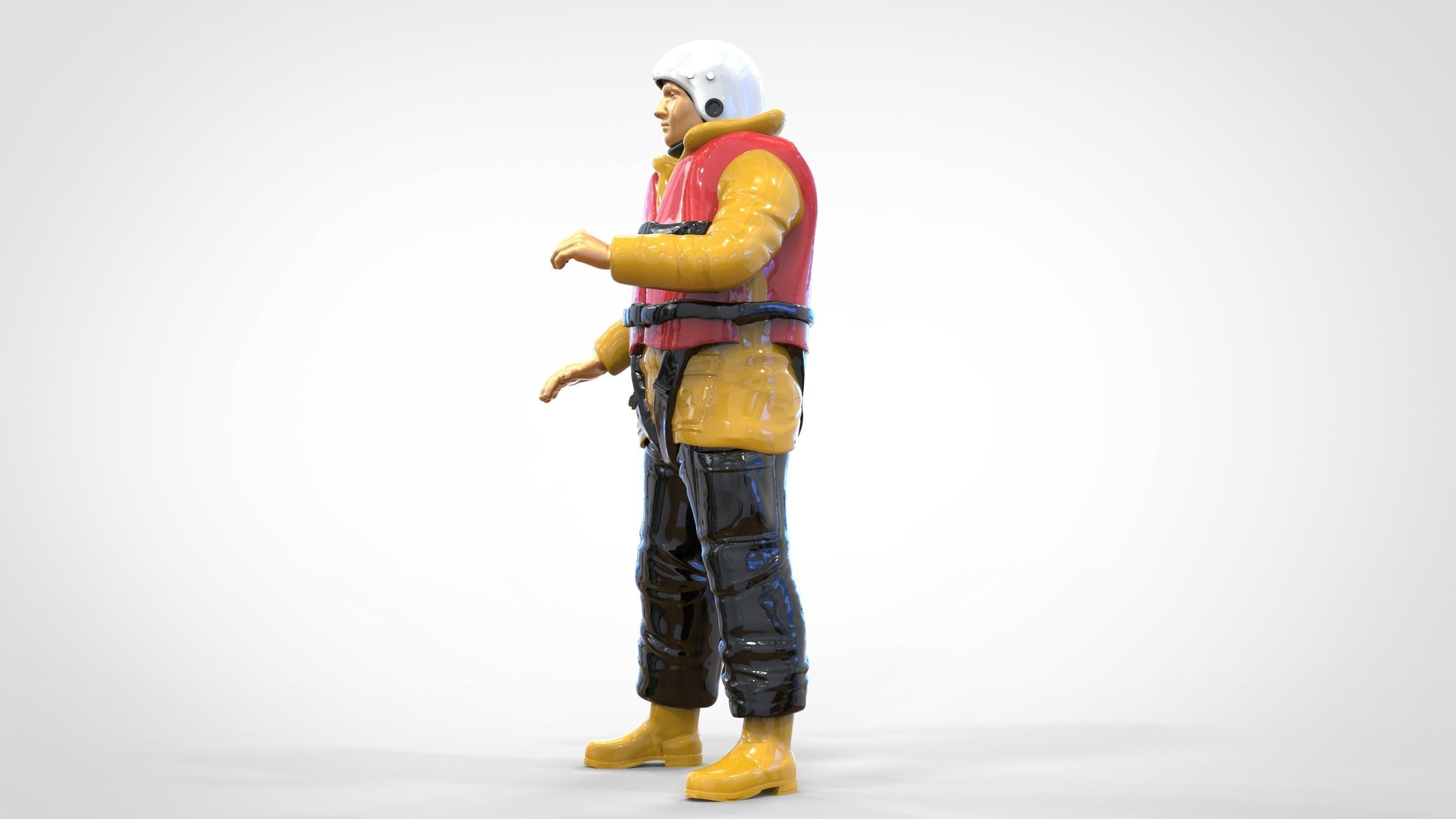 N7 Captain Royal National Lifeboat Institution RNLI Rescue crew 3D print model_2