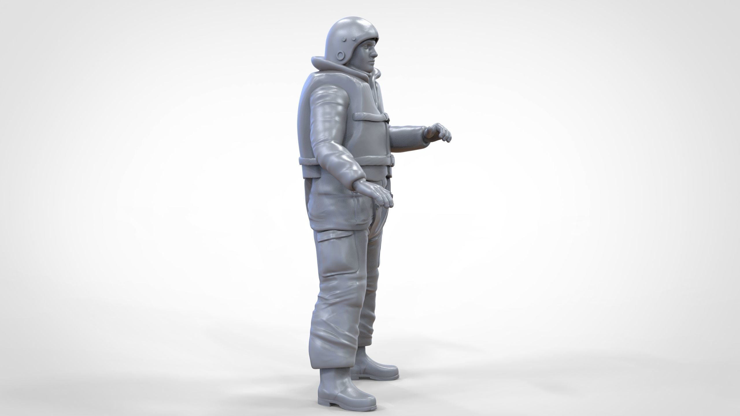 N7 Captain Royal National Lifeboat Institution RNLI Rescue crew 3D print model_23