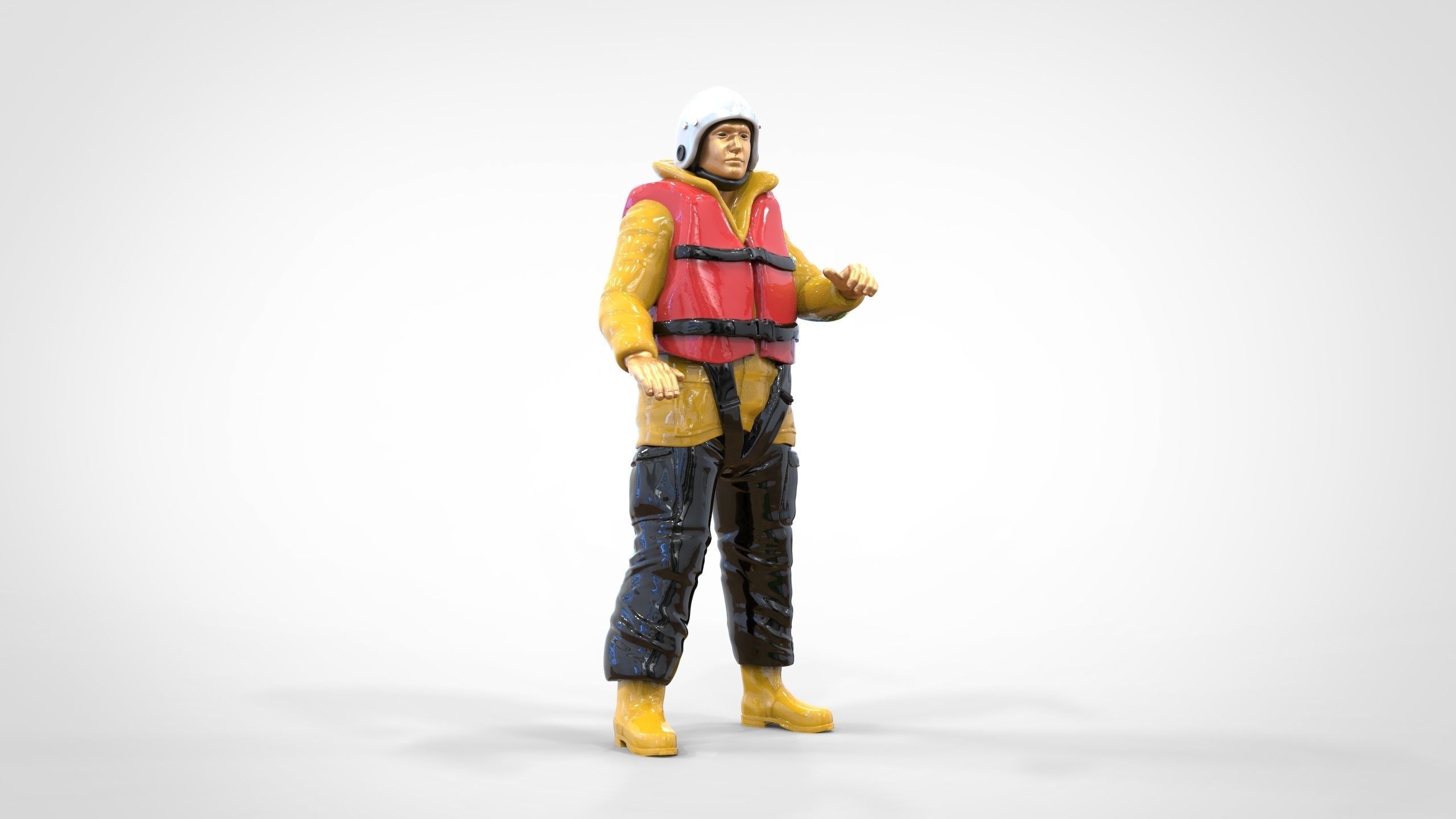 N7 Captain Royal National Lifeboat Institution RNLI Rescue crew 3D print model_22