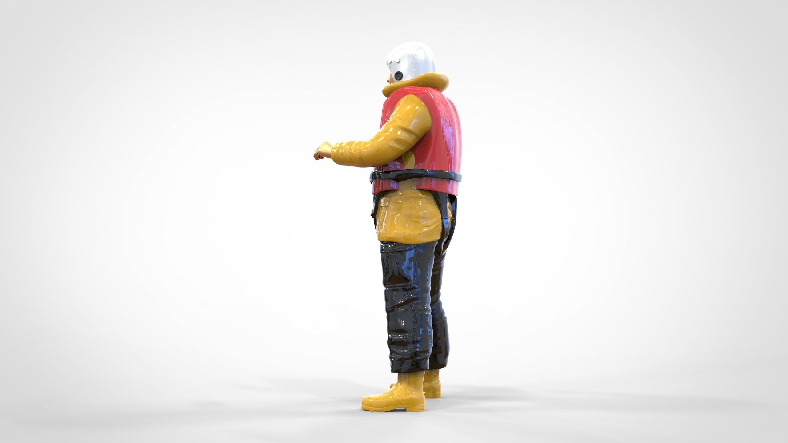 N7 Captain Royal National Lifeboat Institution RNLI Rescue crew 3D print model_13