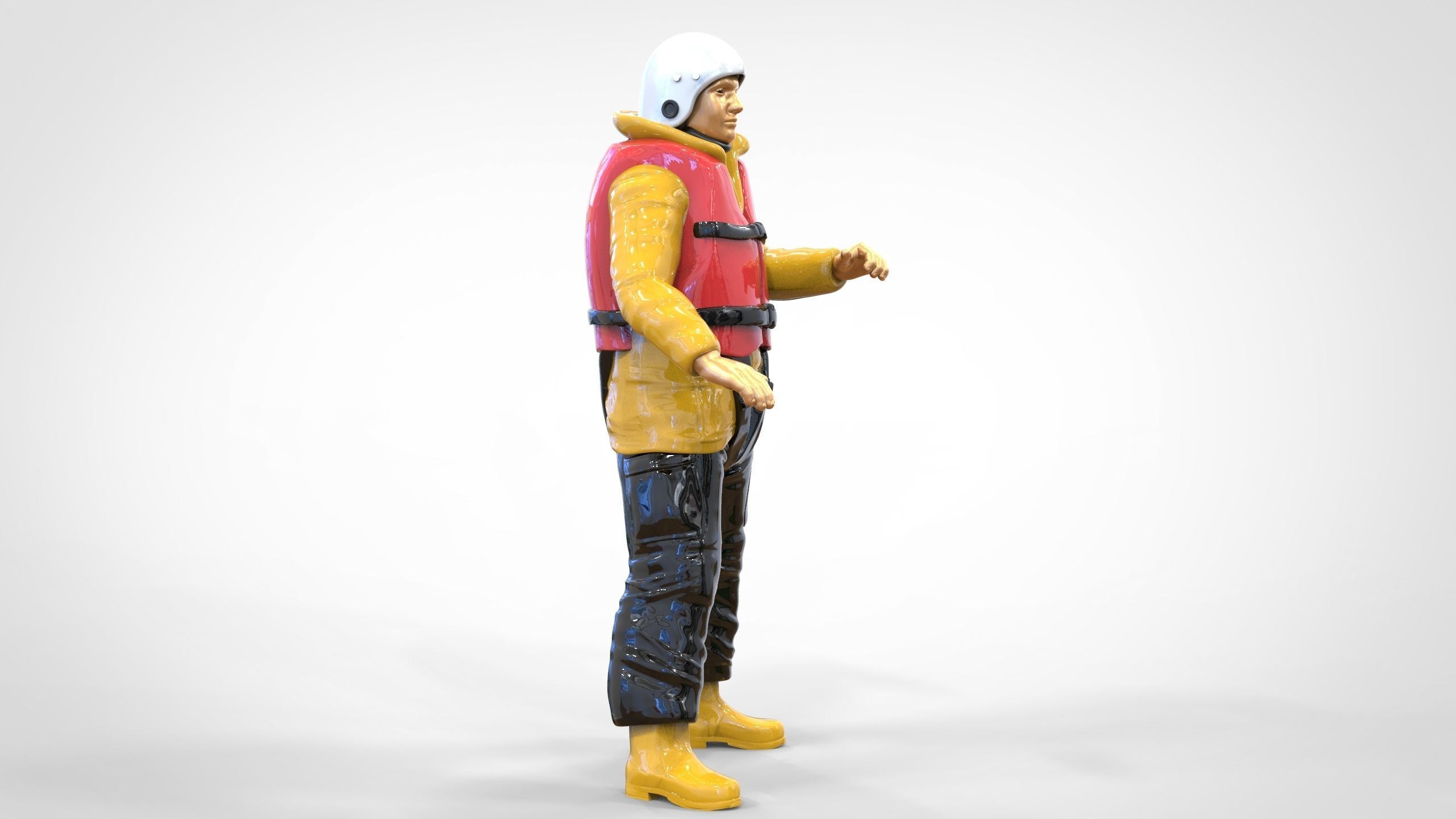 N7 Captain Royal National Lifeboat Institution RNLI Rescue crew 3D print model_1