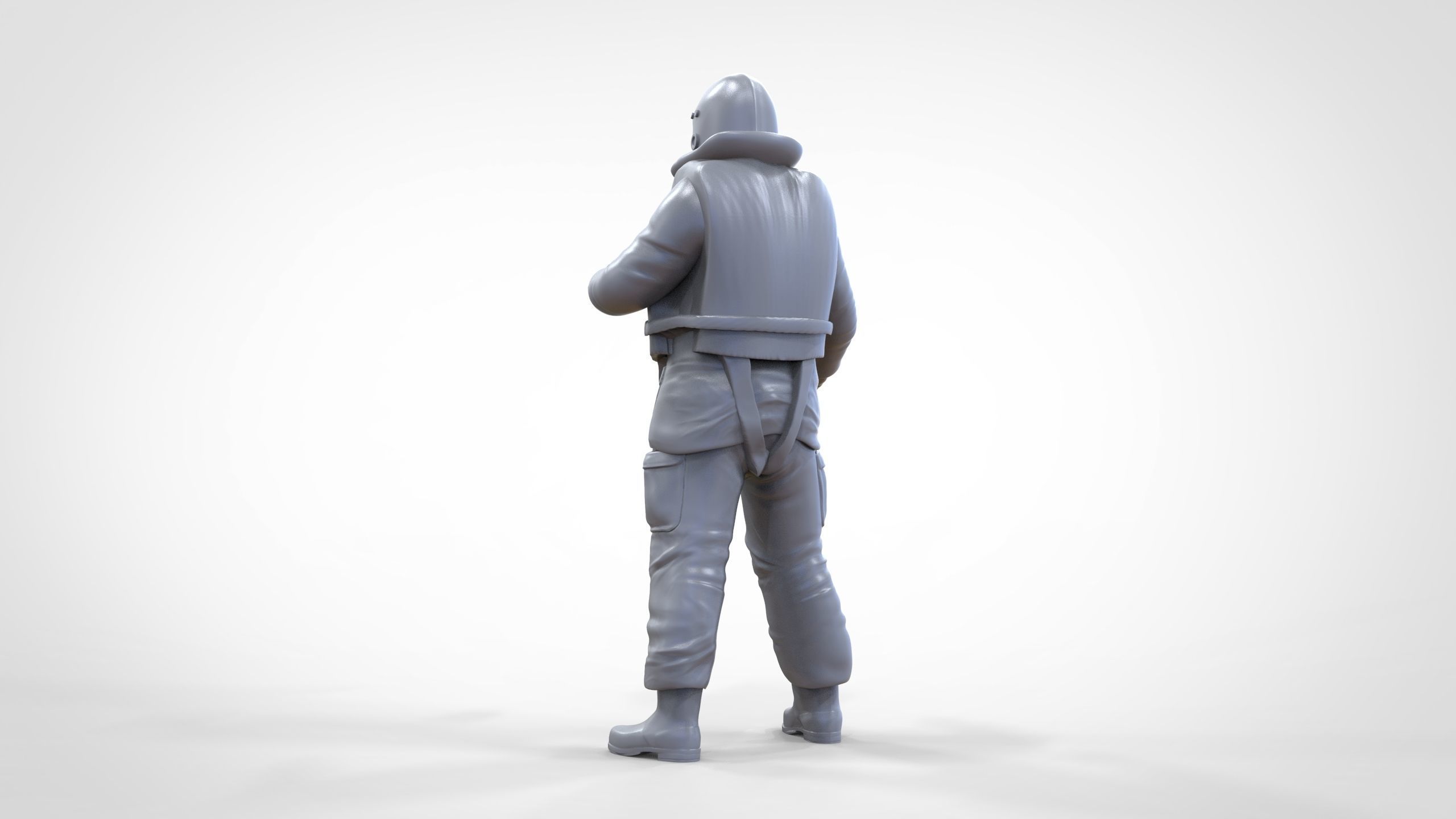 N7 Captain Royal National Lifeboat Institution RNLI Rescue crew 3D print model_27