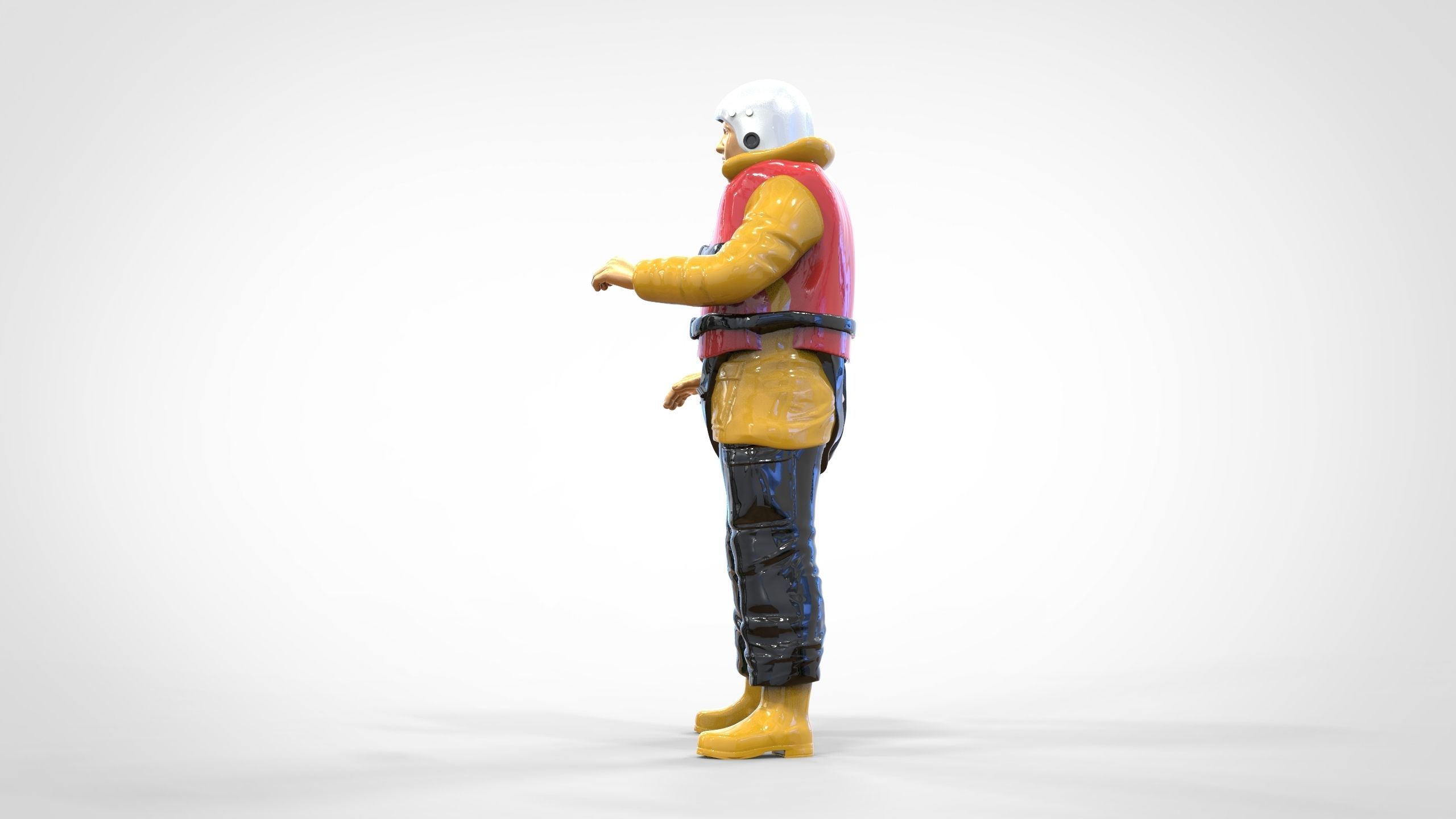 N7 Captain Royal National Lifeboat Institution RNLI Rescue crew 3D print model_14