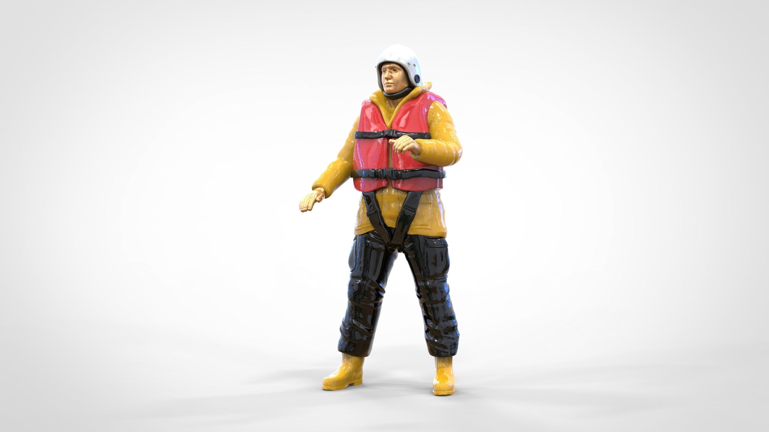 N7 Captain Royal National Lifeboat Institution RNLI Rescue crew 3D print model_18