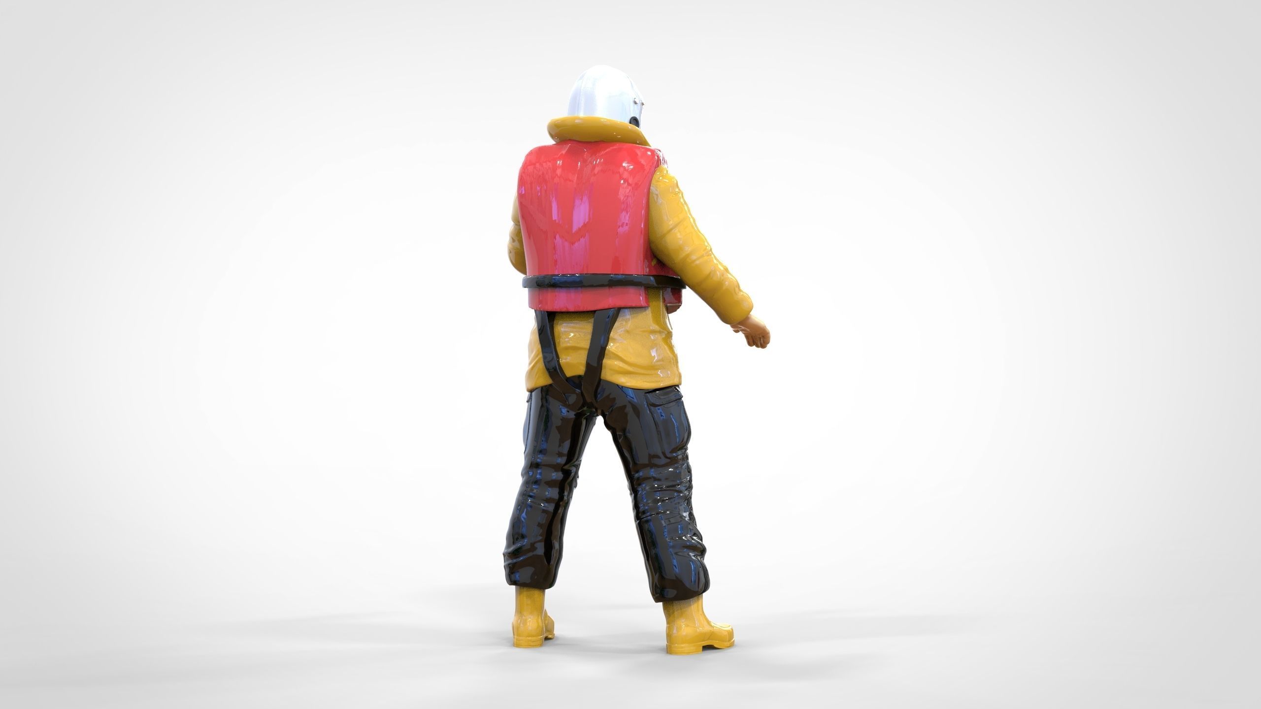 N7 Captain Royal National Lifeboat Institution RNLI Rescue crew 3D print model_8