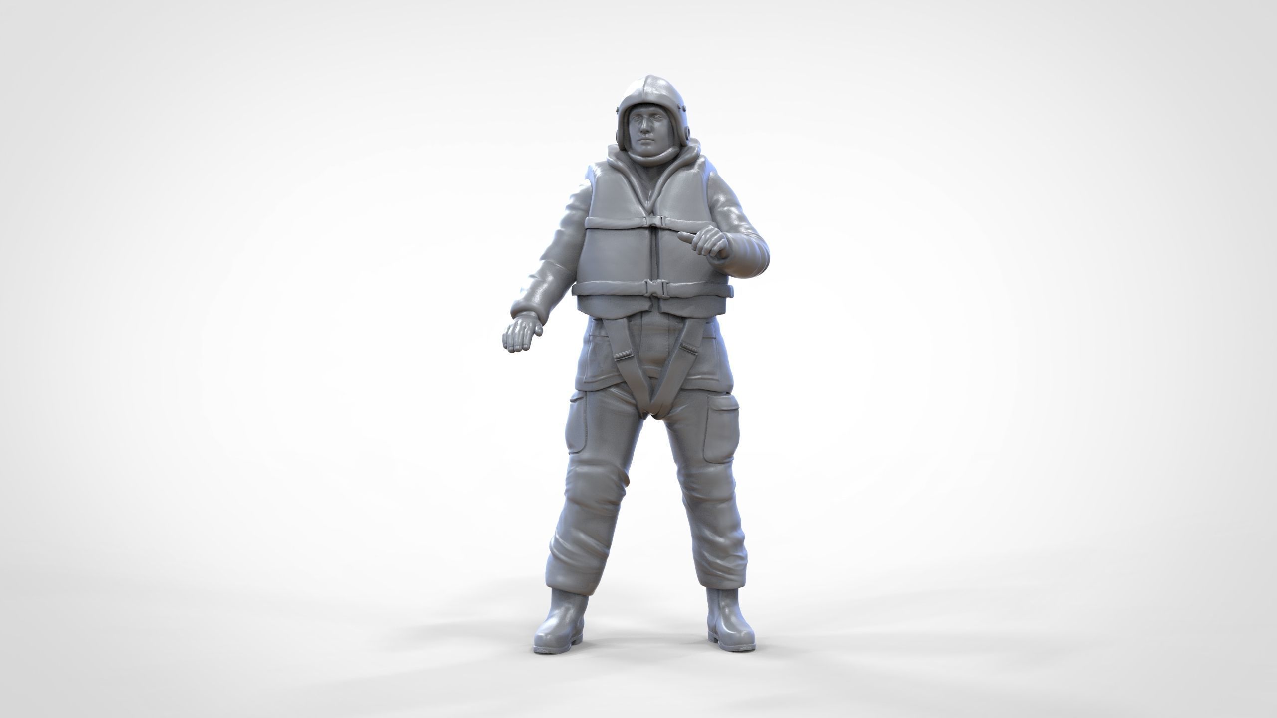 N7 Captain Royal National Lifeboat Institution RNLI Rescue crew 3D print model_31