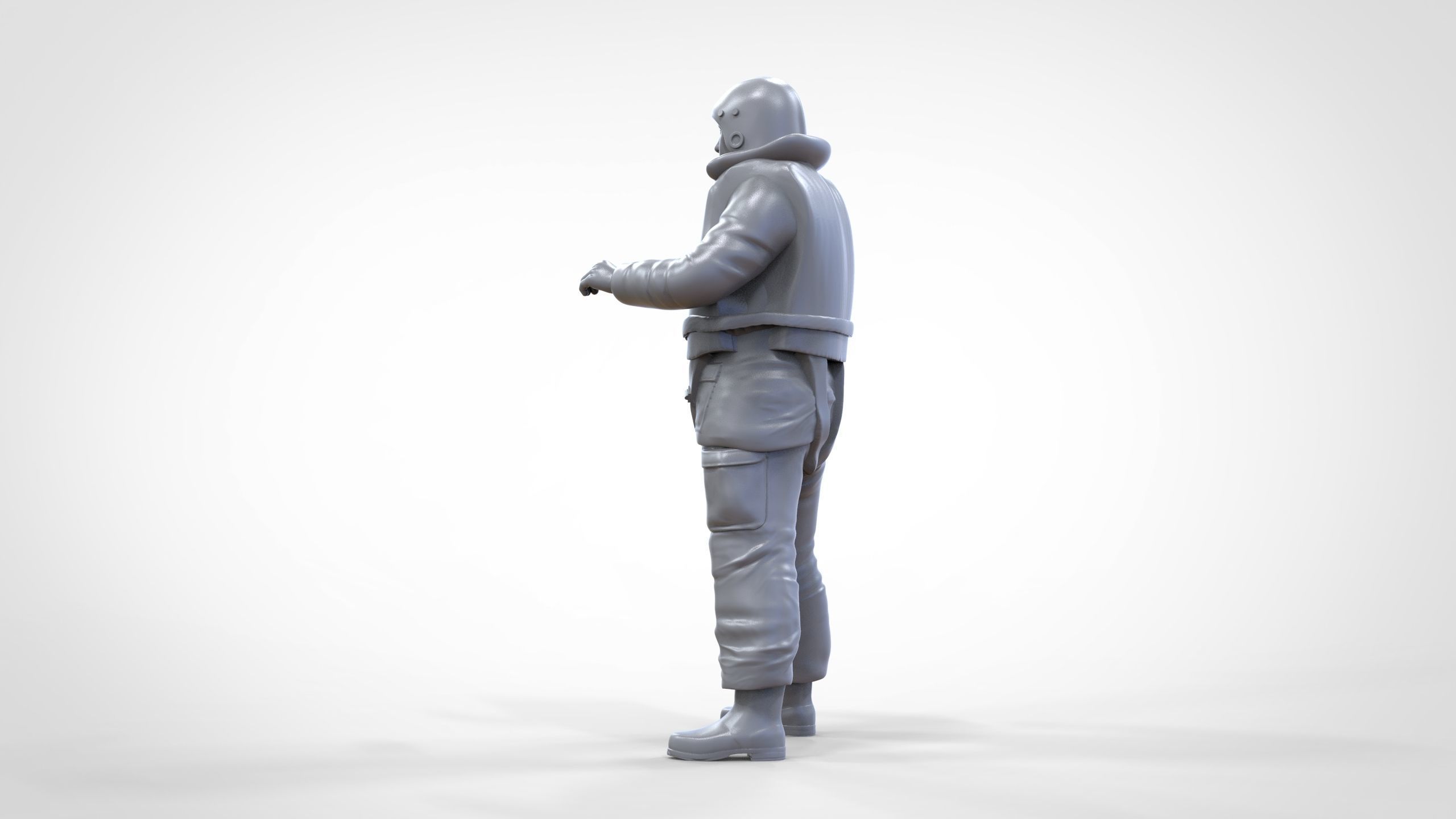 N7 Captain Royal National Lifeboat Institution RNLI Rescue crew 3D print model_28