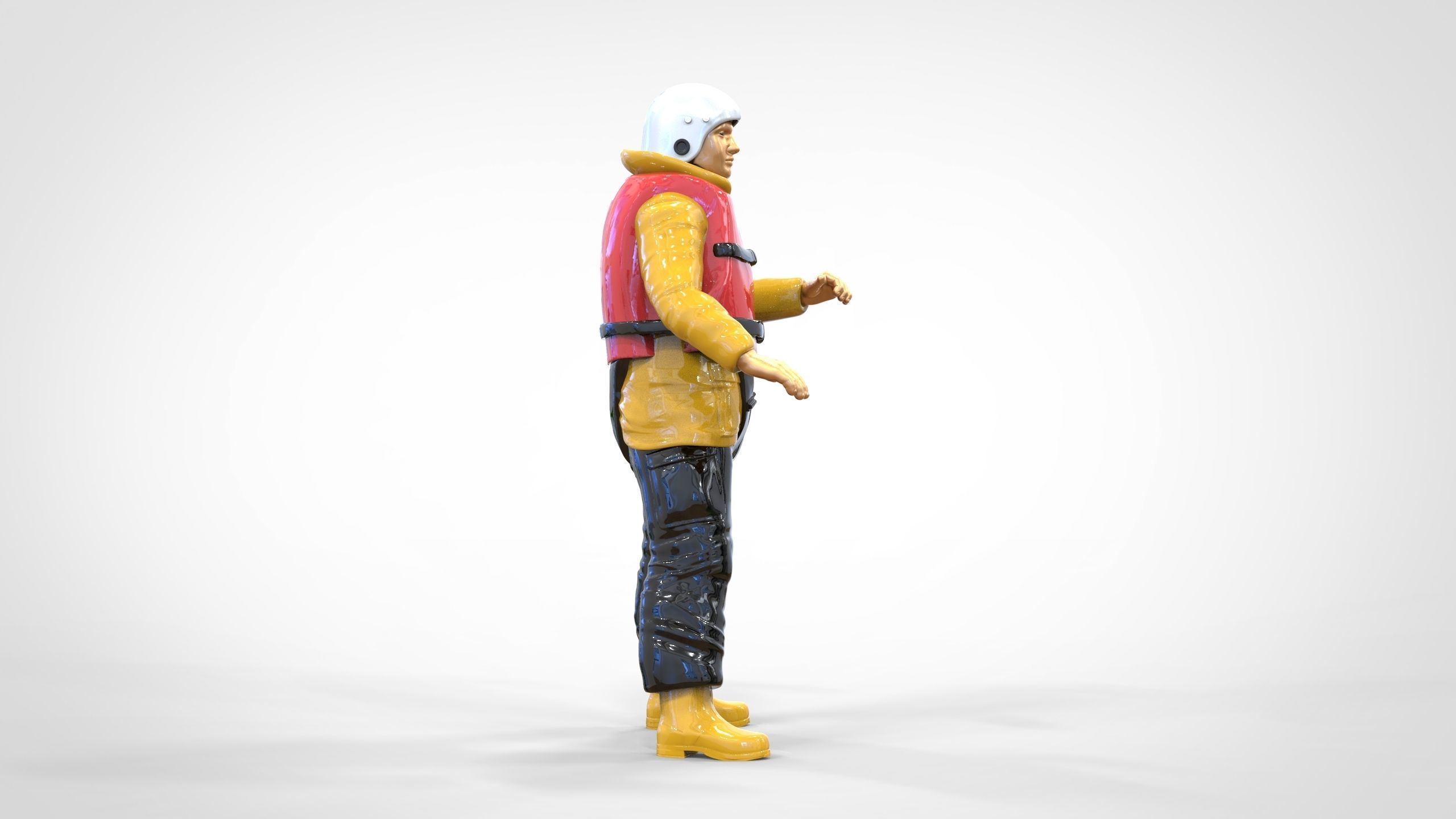 N7 Captain Royal National Lifeboat Institution RNLI Rescue crew 3D print model_5