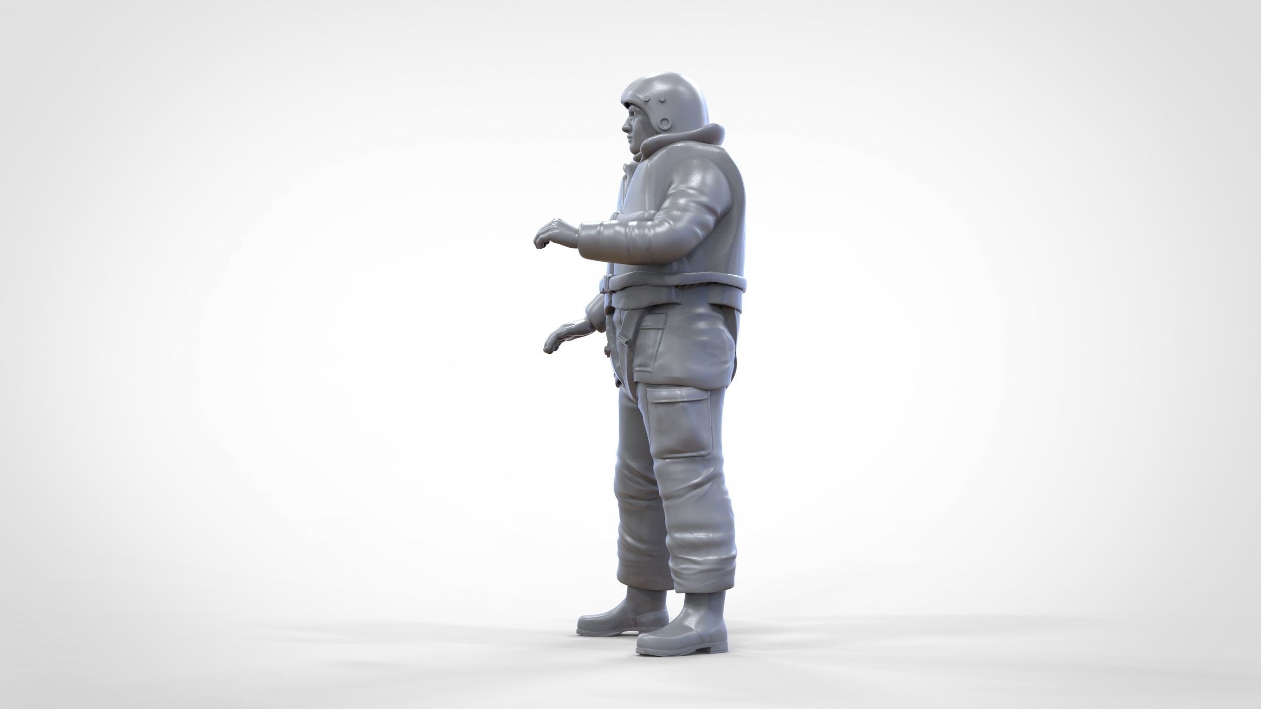 N7 Captain Royal National Lifeboat Institution RNLI Rescue crew 3D print model_29