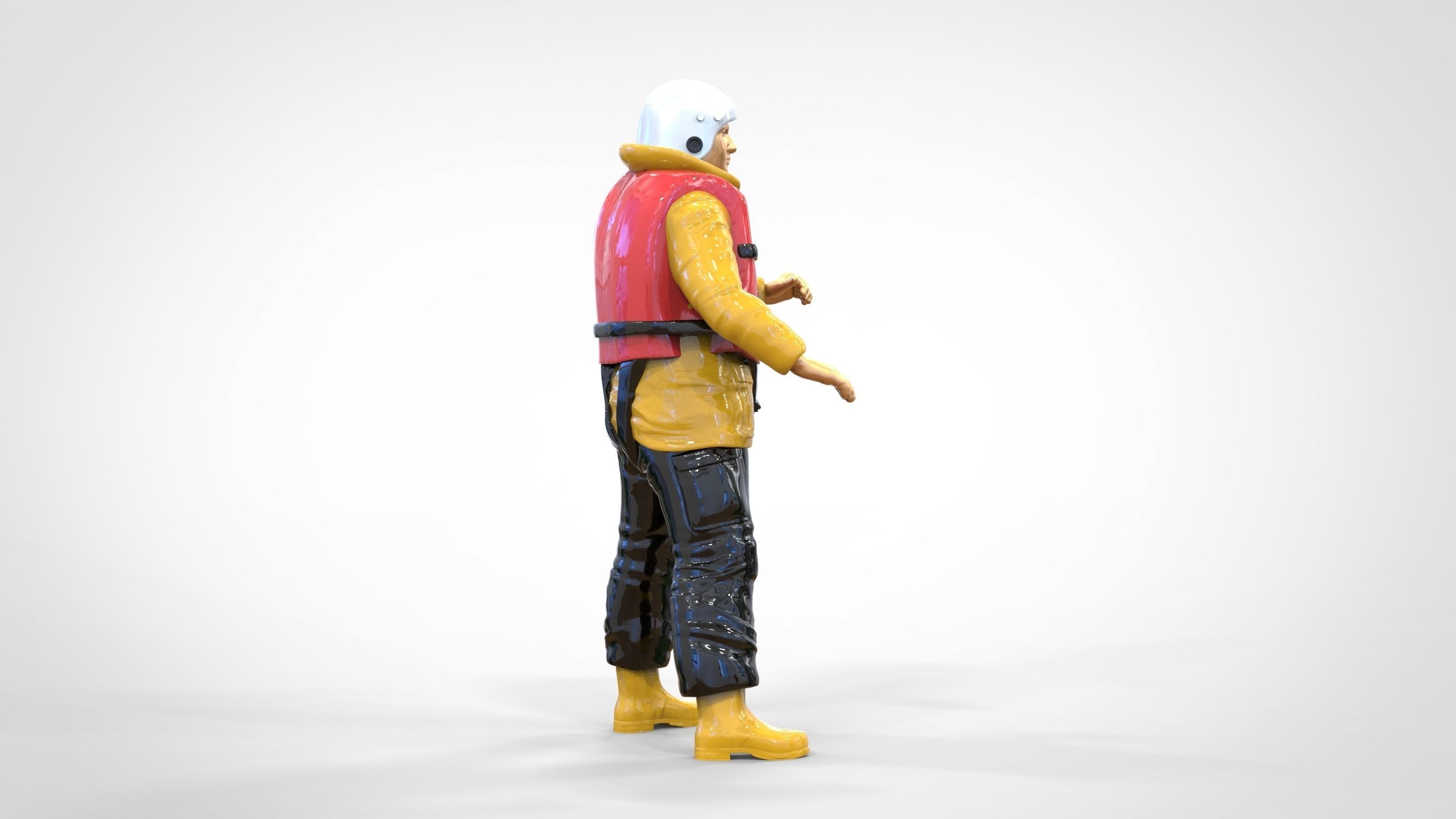 N7 Captain Royal National Lifeboat Institution RNLI Rescue crew 3D print model_6