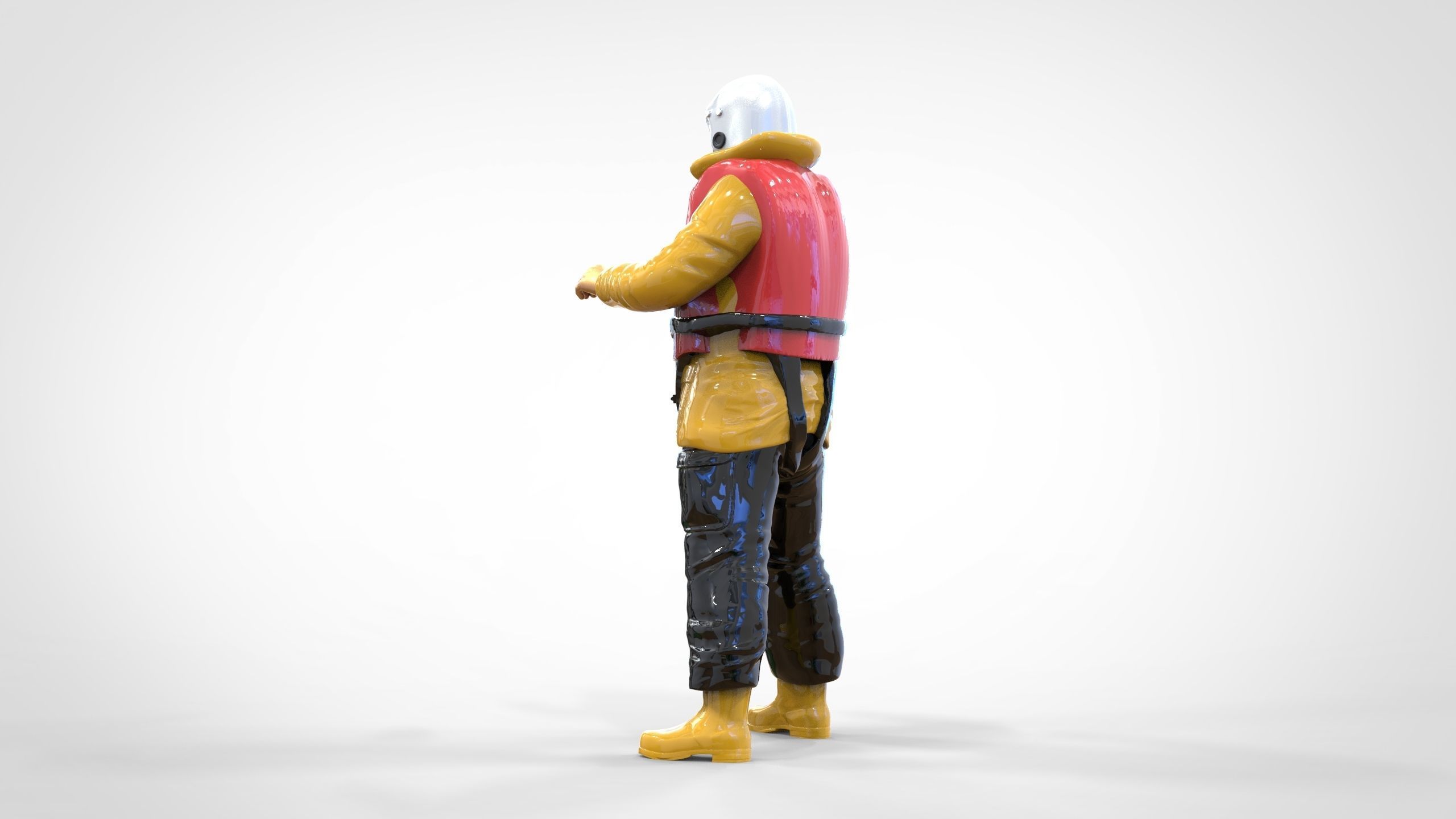 N7 Captain Royal National Lifeboat Institution RNLI Rescue crew 3D print model_12