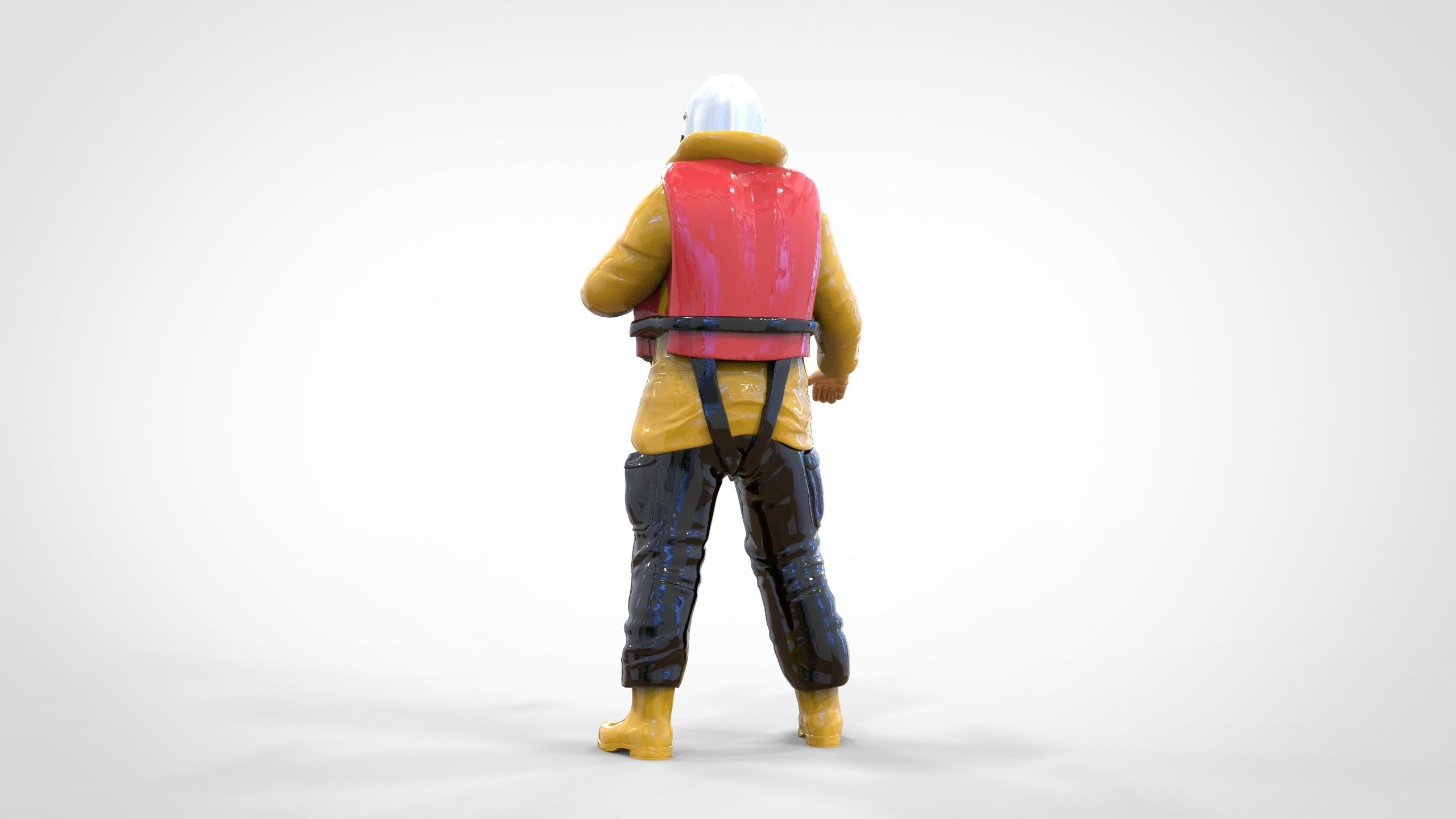 N7 Captain Royal National Lifeboat Institution RNLI Rescue crew 3D print model_10