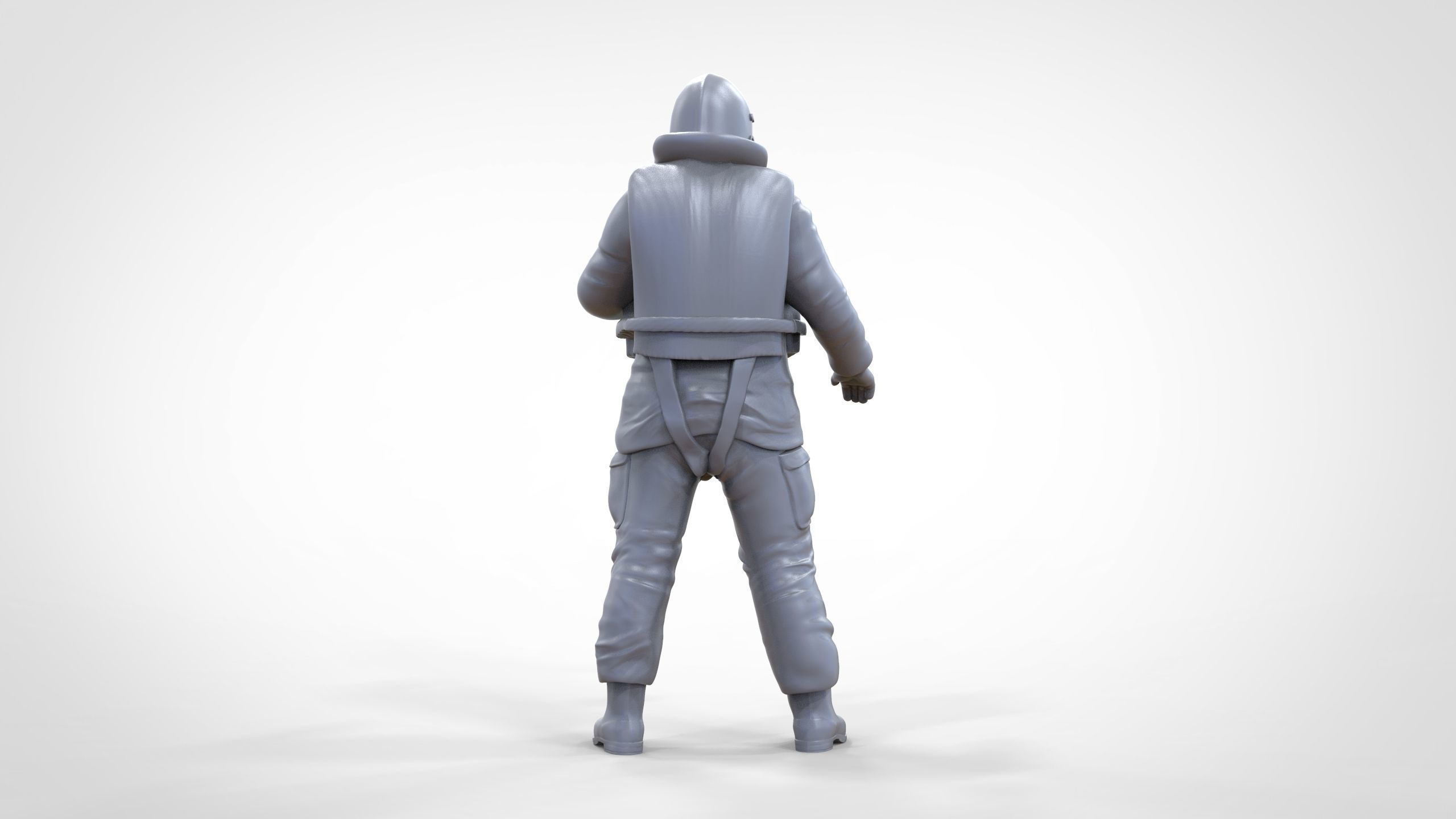 N7 Captain Royal National Lifeboat Institution RNLI Rescue crew 3D print model_26