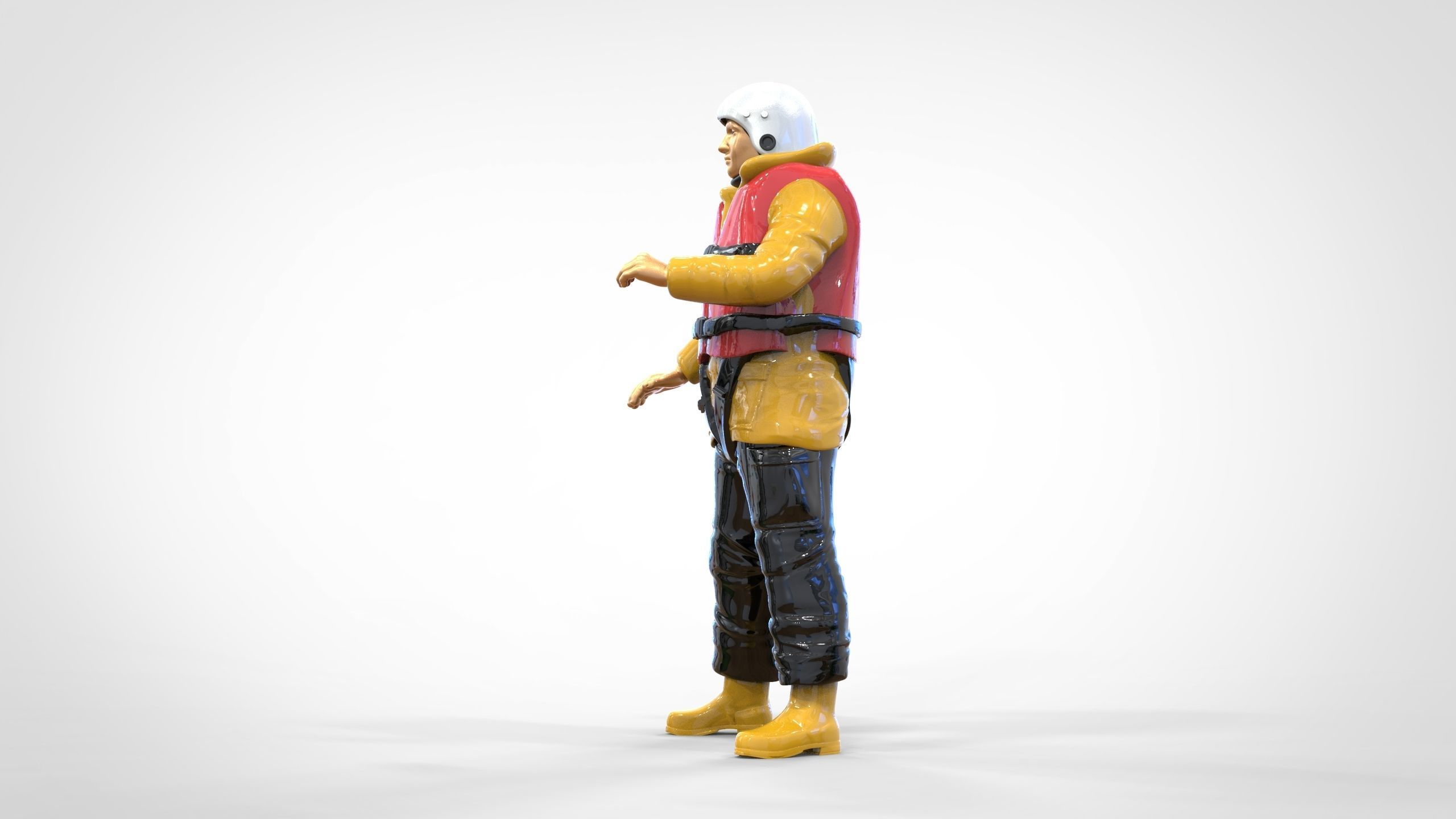 N7 Captain Royal National Lifeboat Institution RNLI Rescue crew 3D print model_15