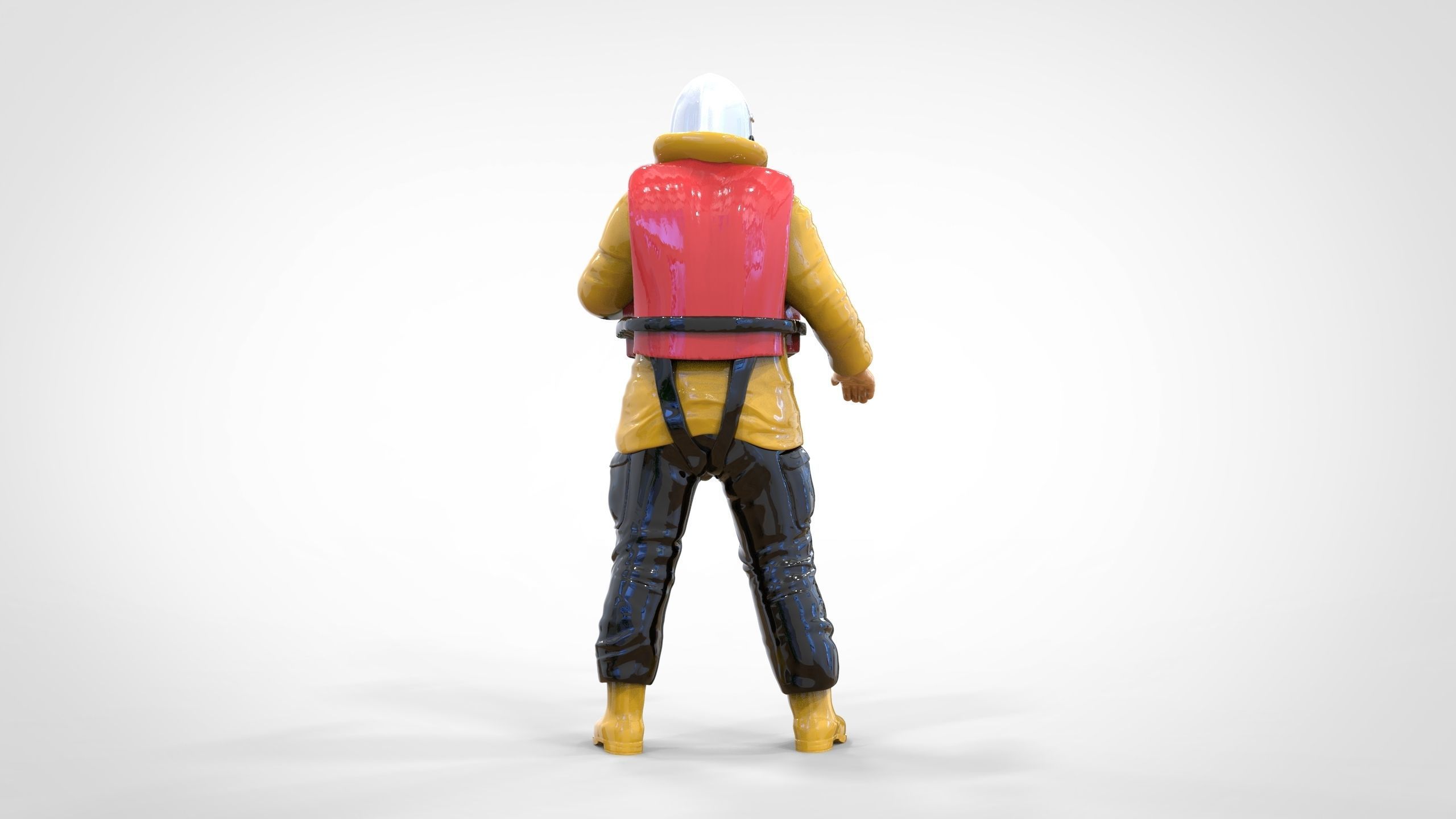 N7 Captain Royal National Lifeboat Institution RNLI Rescue crew 3D print model_9
