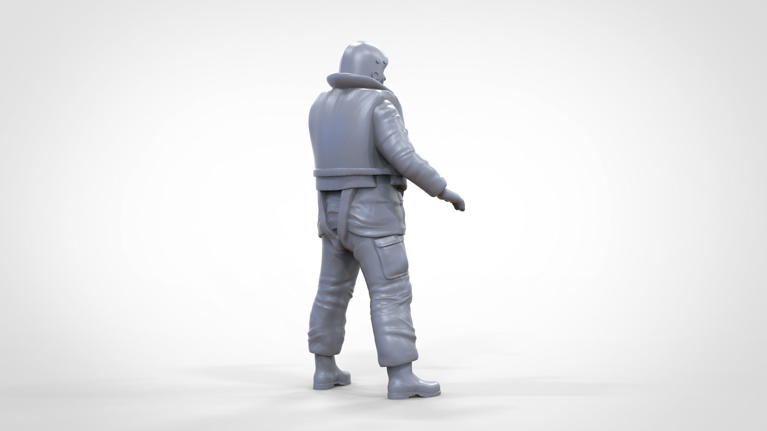 N7 Captain Royal National Lifeboat Institution RNLI Rescue crew 3D print model_25