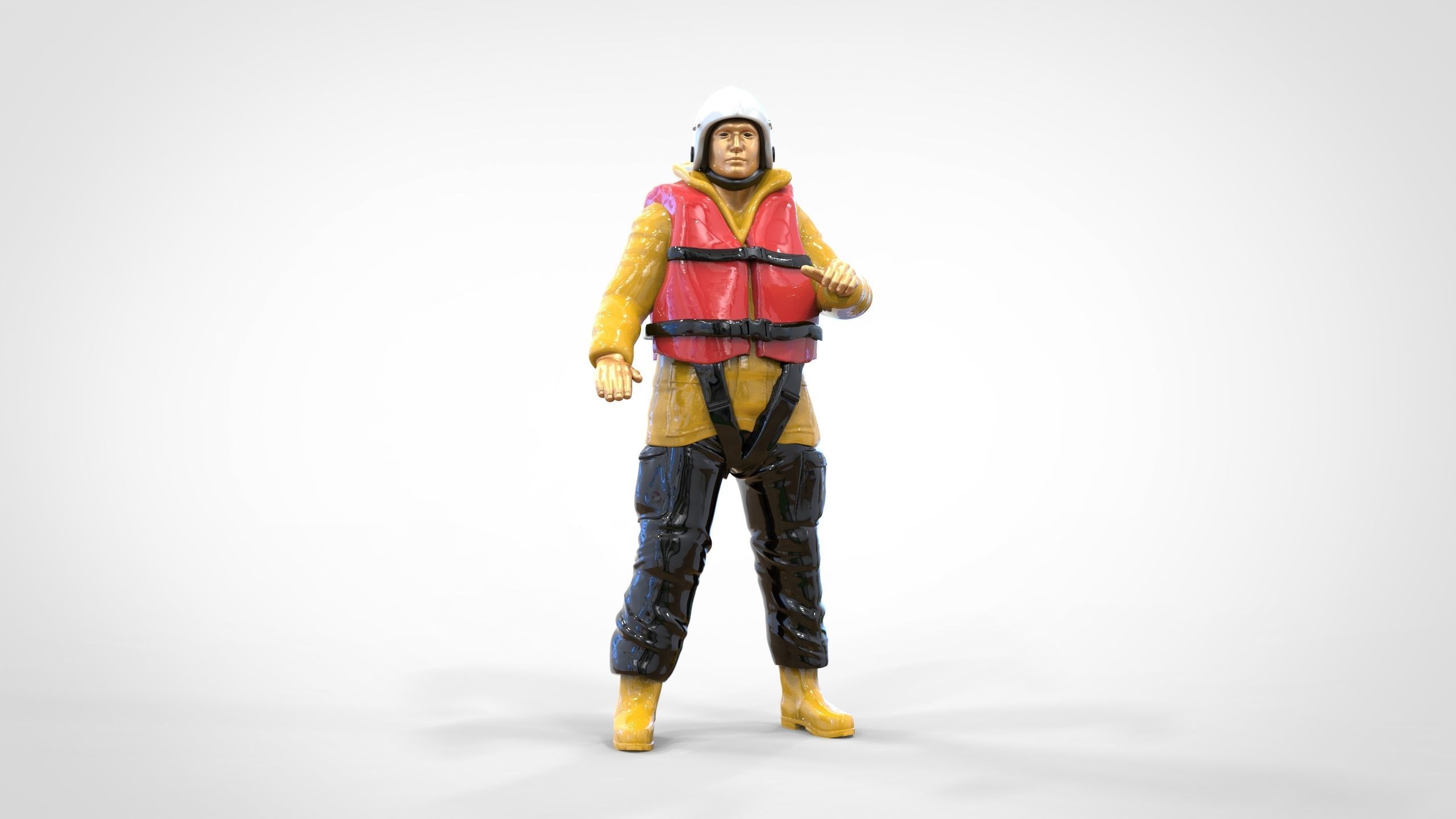 N7 Captain Royal National Lifeboat Institution RNLI Rescue crew 3D print model_20