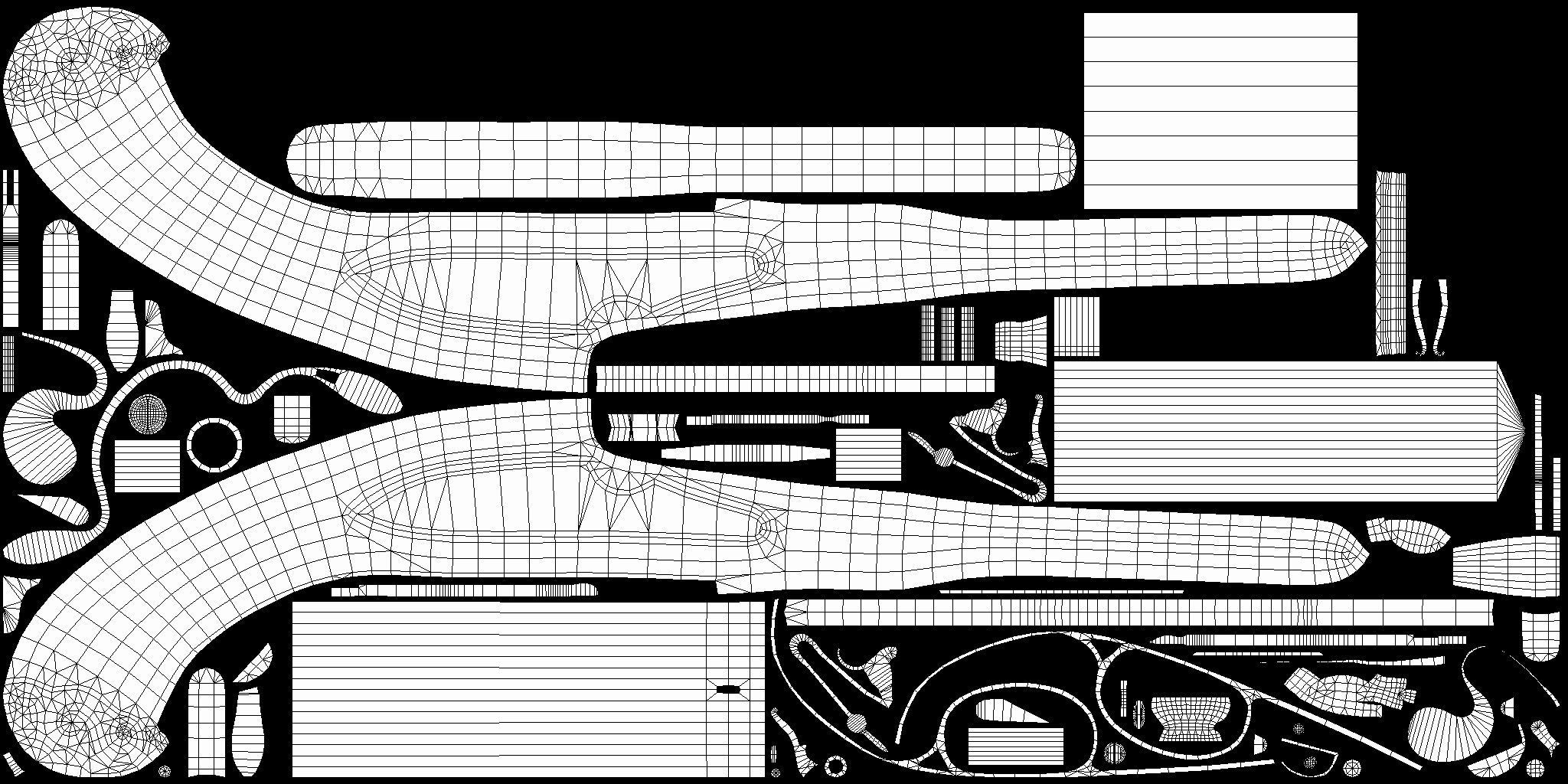 Flintlock Pistol Low-poly 3D model_7