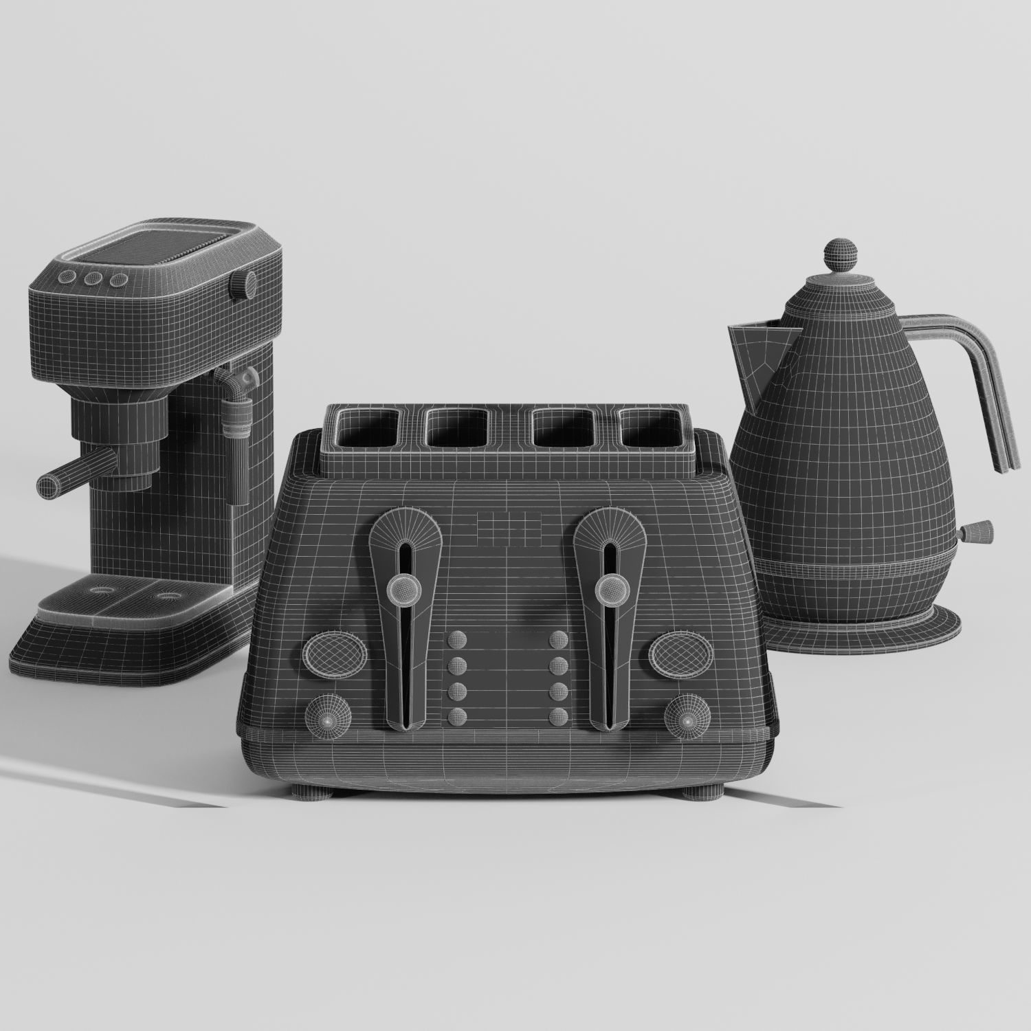Delongi kitchen appliance set 3D model