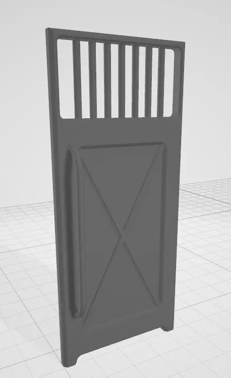 heavy door Free low-poly 3D model