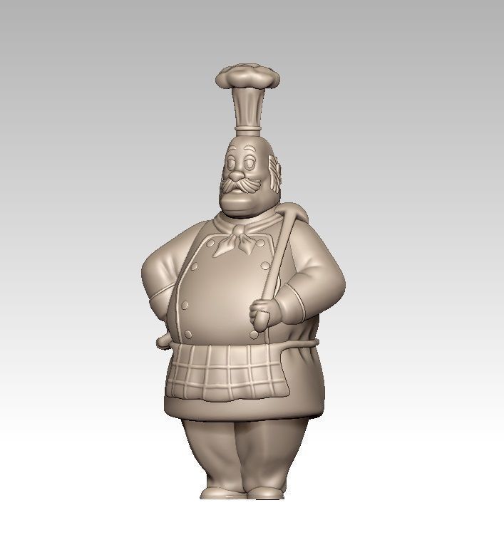 chef cook 3D print model_0