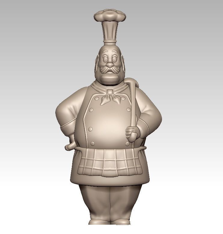 chef cook 3D print model_2