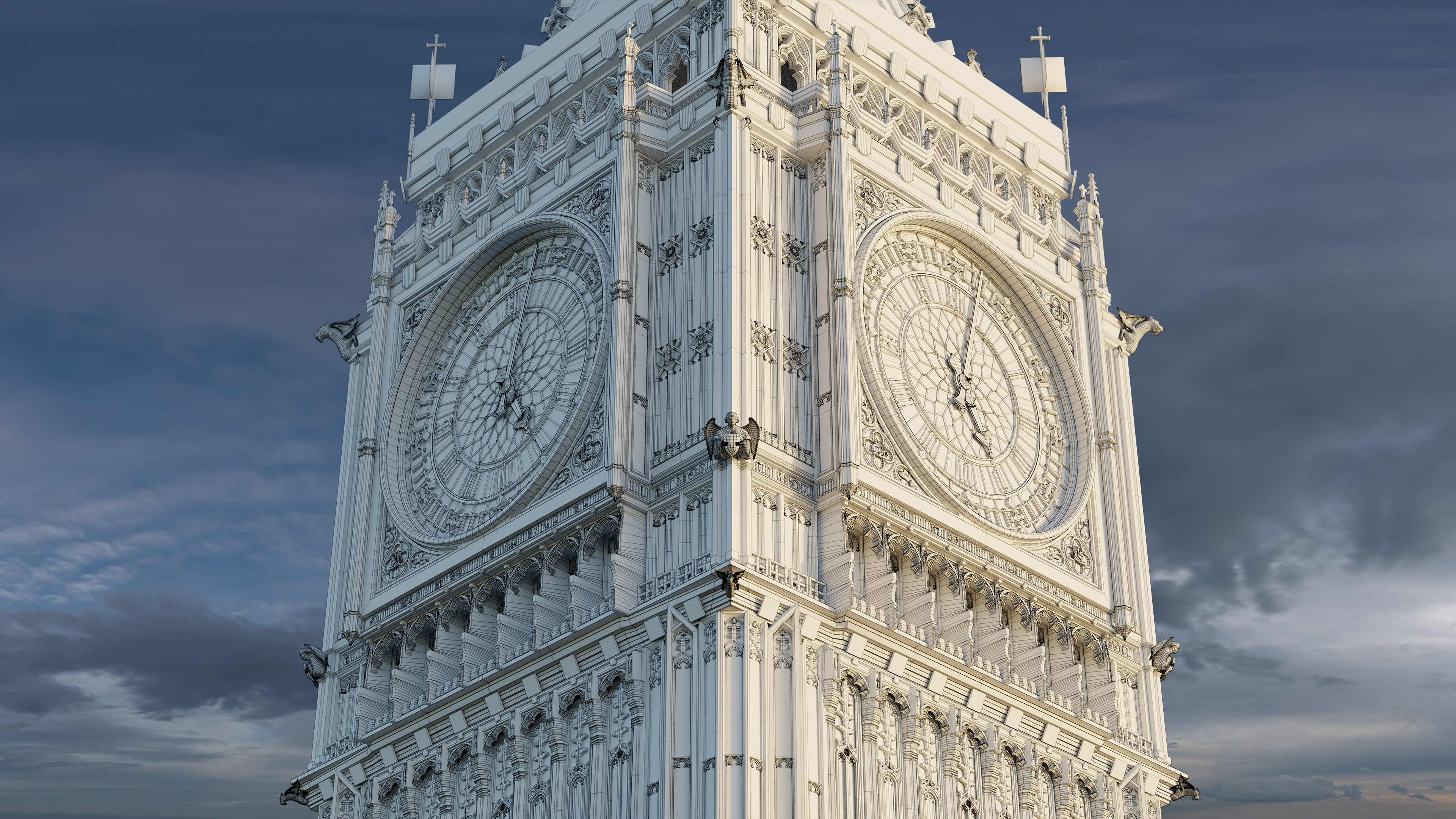 Big Ben tower - Elizabeth tower 3D model_3